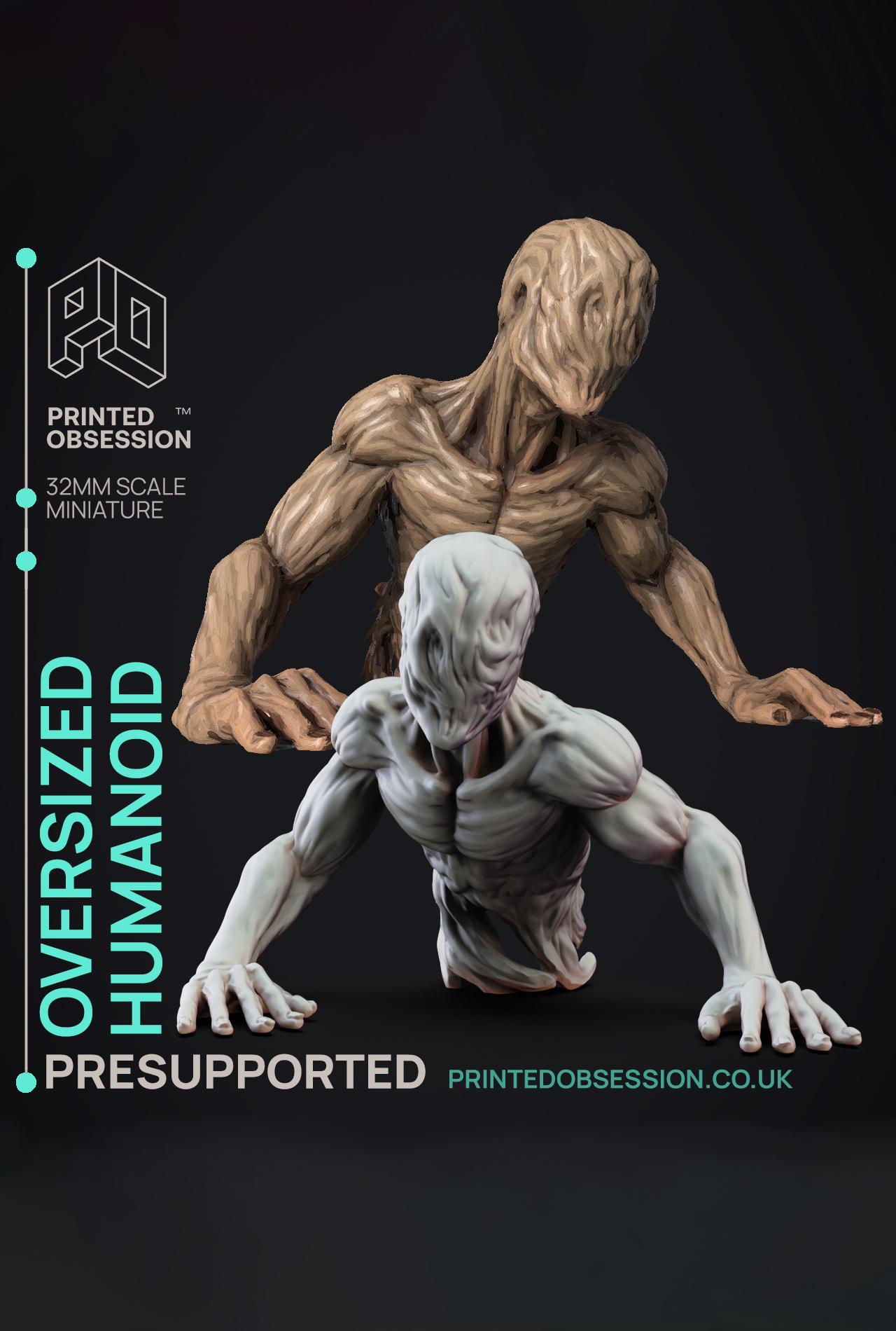 Oversized Humanoid - SCP - PRESUPPORTED - Illustrated and Stats - 32mm scale			 3d model