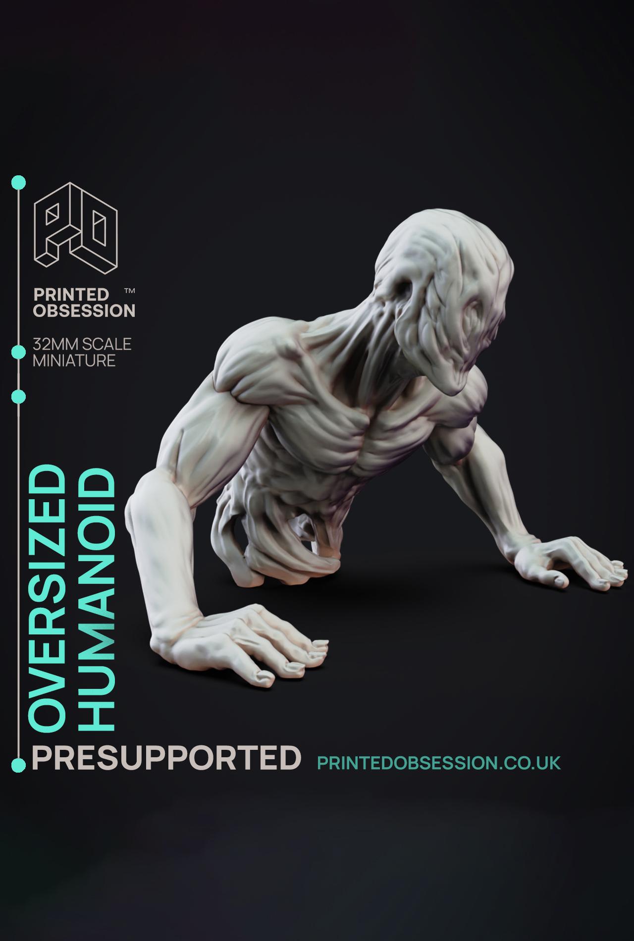 Oversized Humanoid - SCP - PRESUPPORTED - Illustrated and Stats - 32mm scale			 3d model