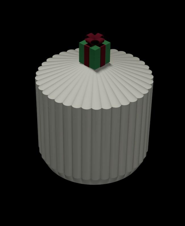 Christmas Present - Jar Top Handle 3d model