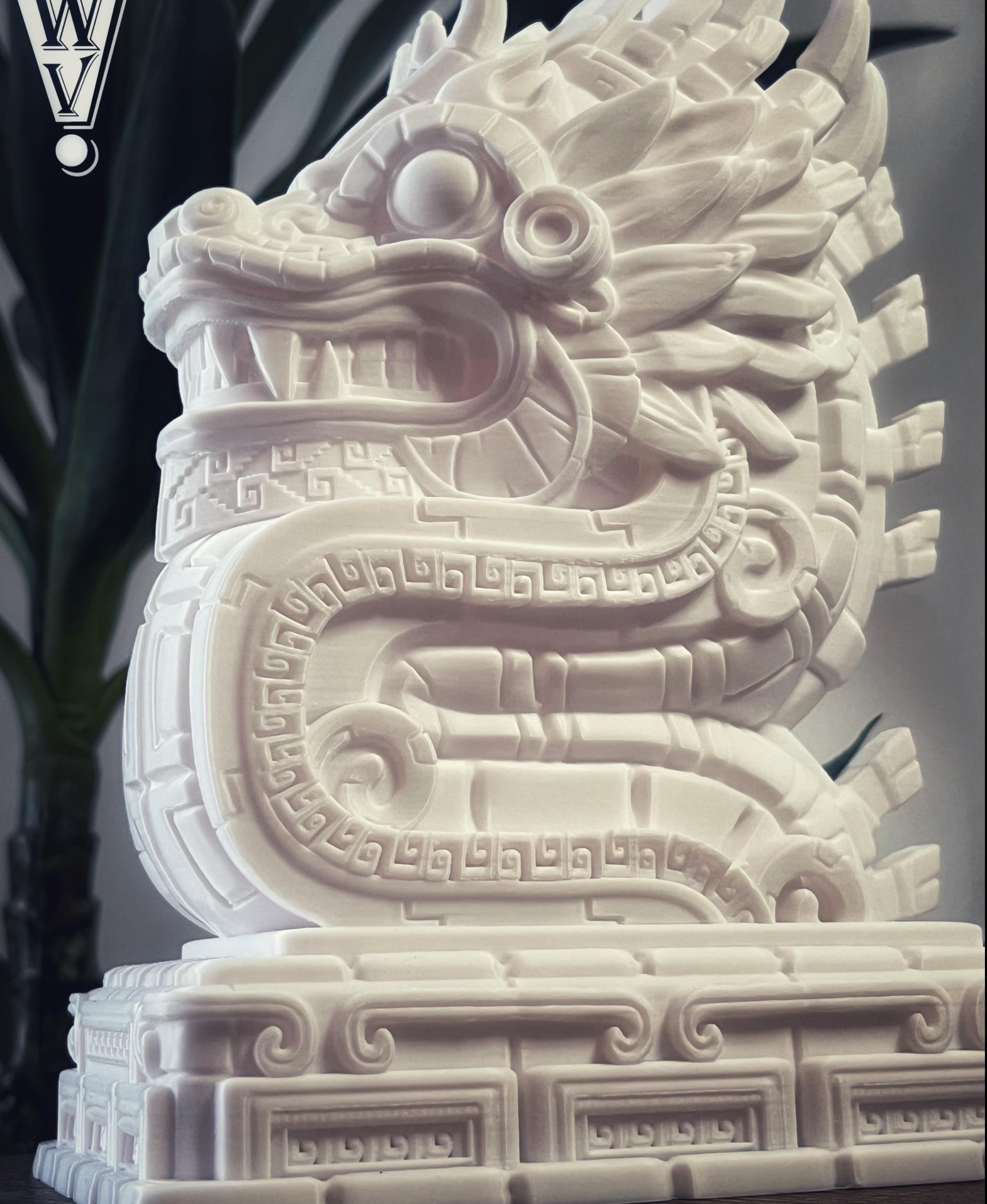 Aztec Dragon bust (Pre-Supported) 3d model