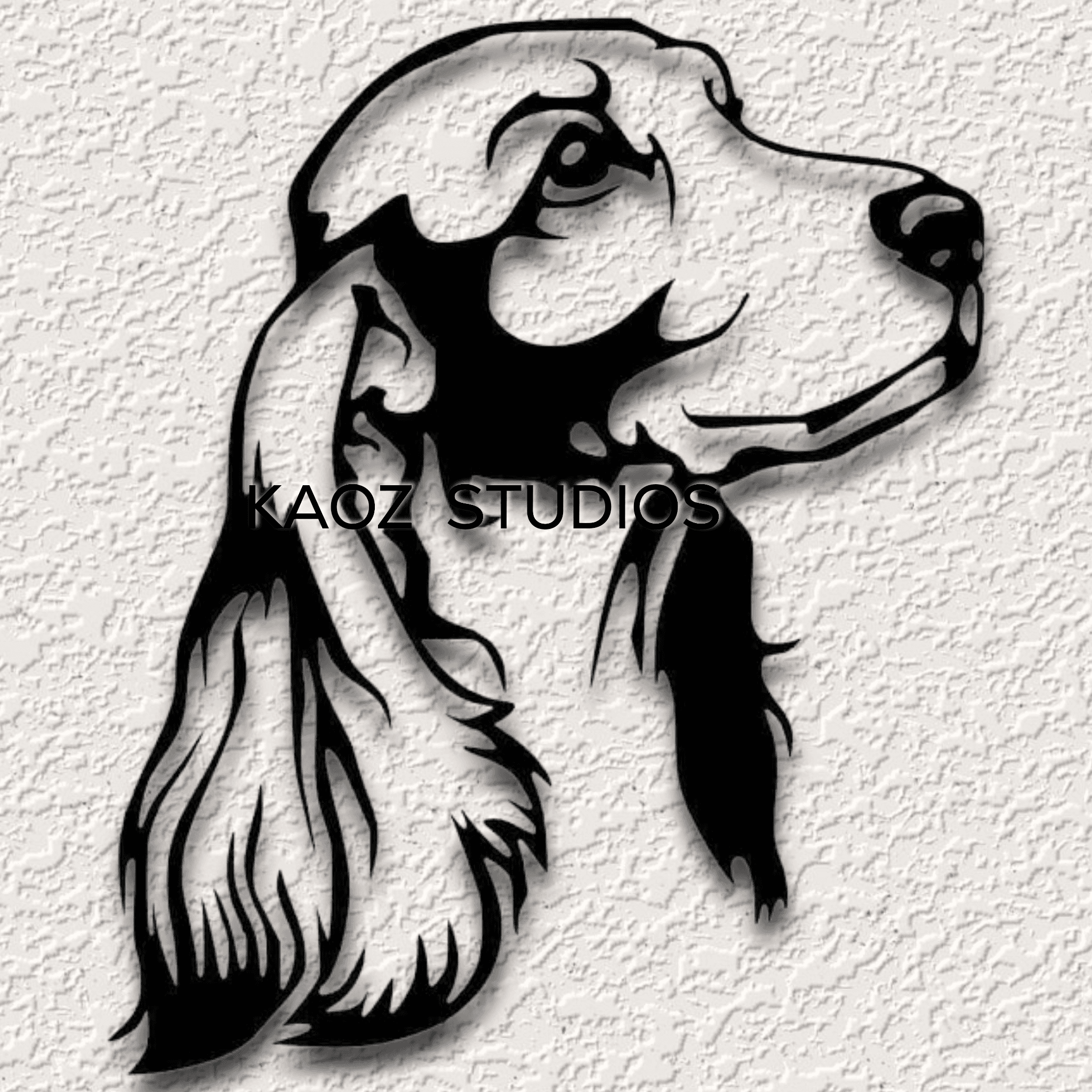 setter wall art spaniel wall decor hunting dog decoration 3d model