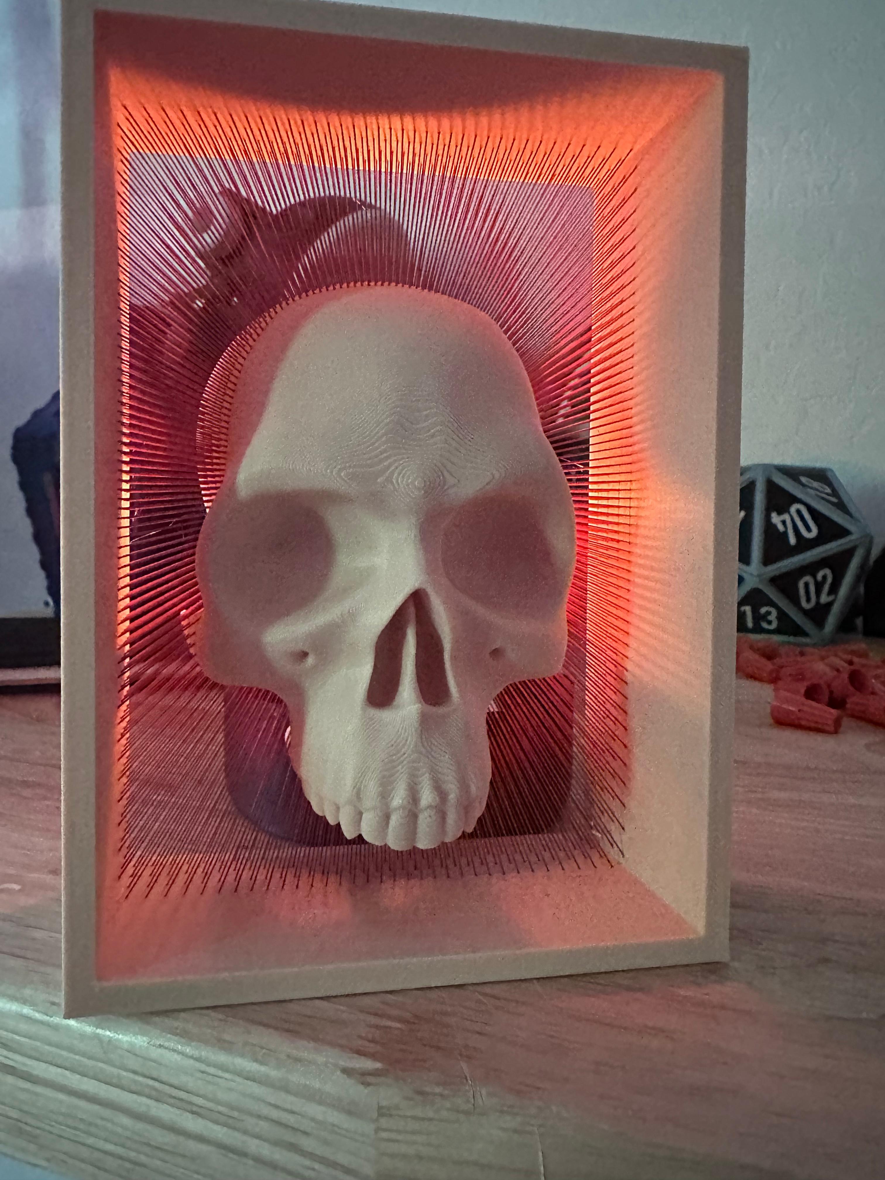 SPOOKY SKULL SHADOW BOX - STRING MODEL 3d model