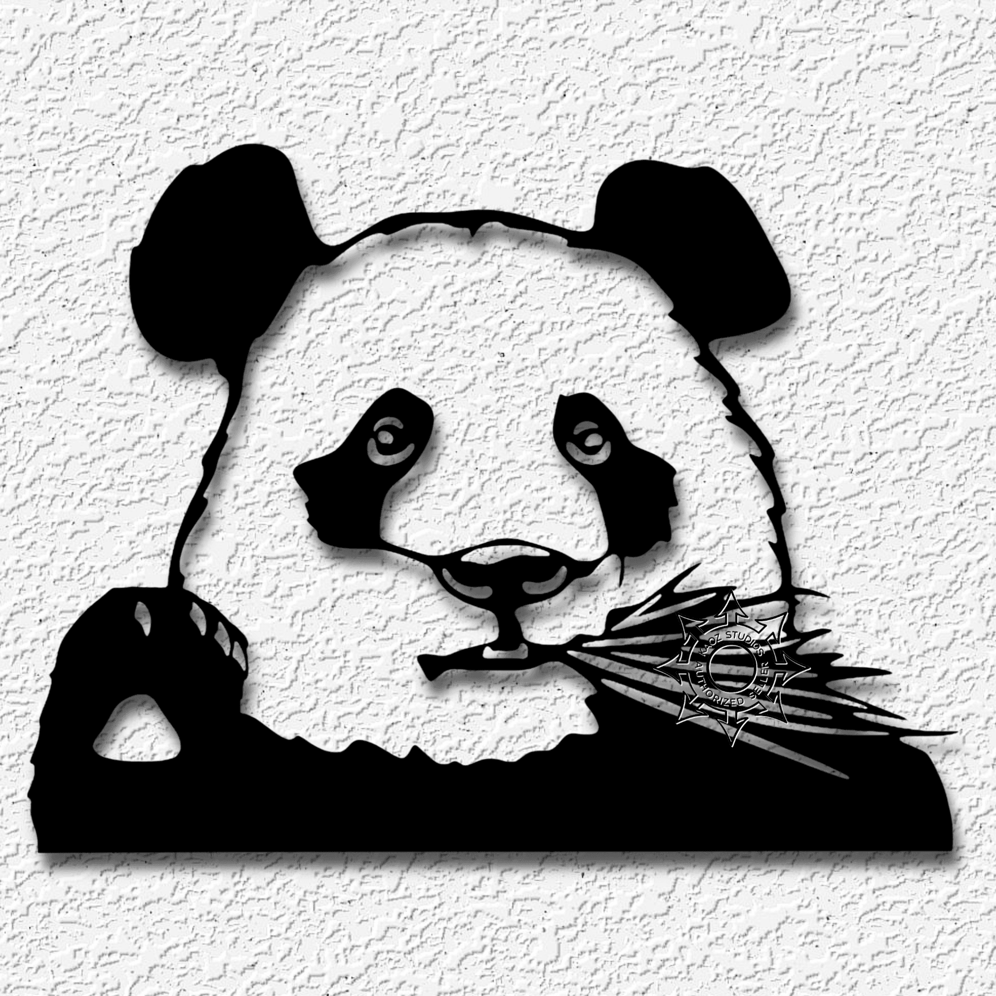 panda bear wall art wildlife decor 3d model