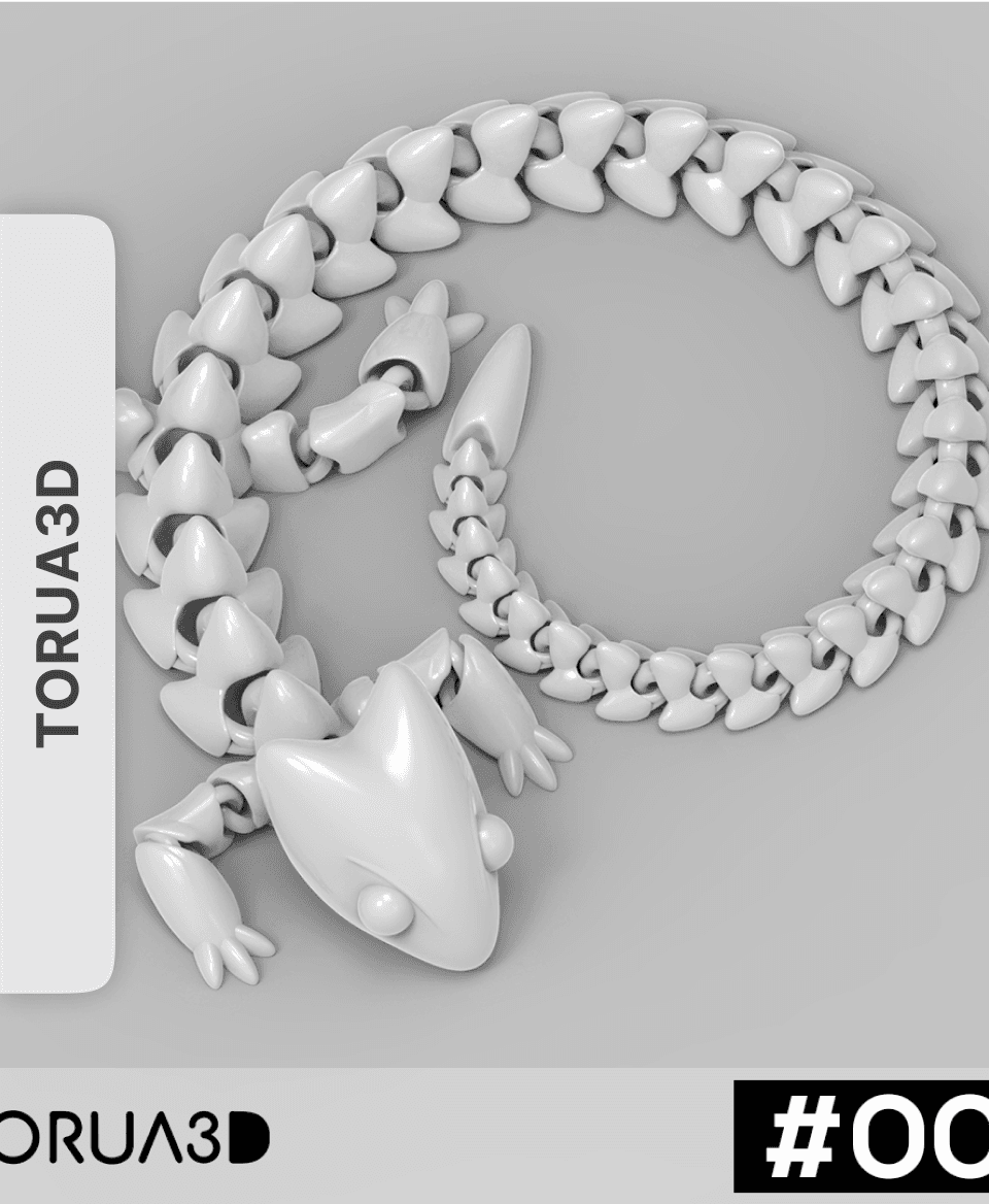 Articulated Dragon 001 by TORUA3D 3d model