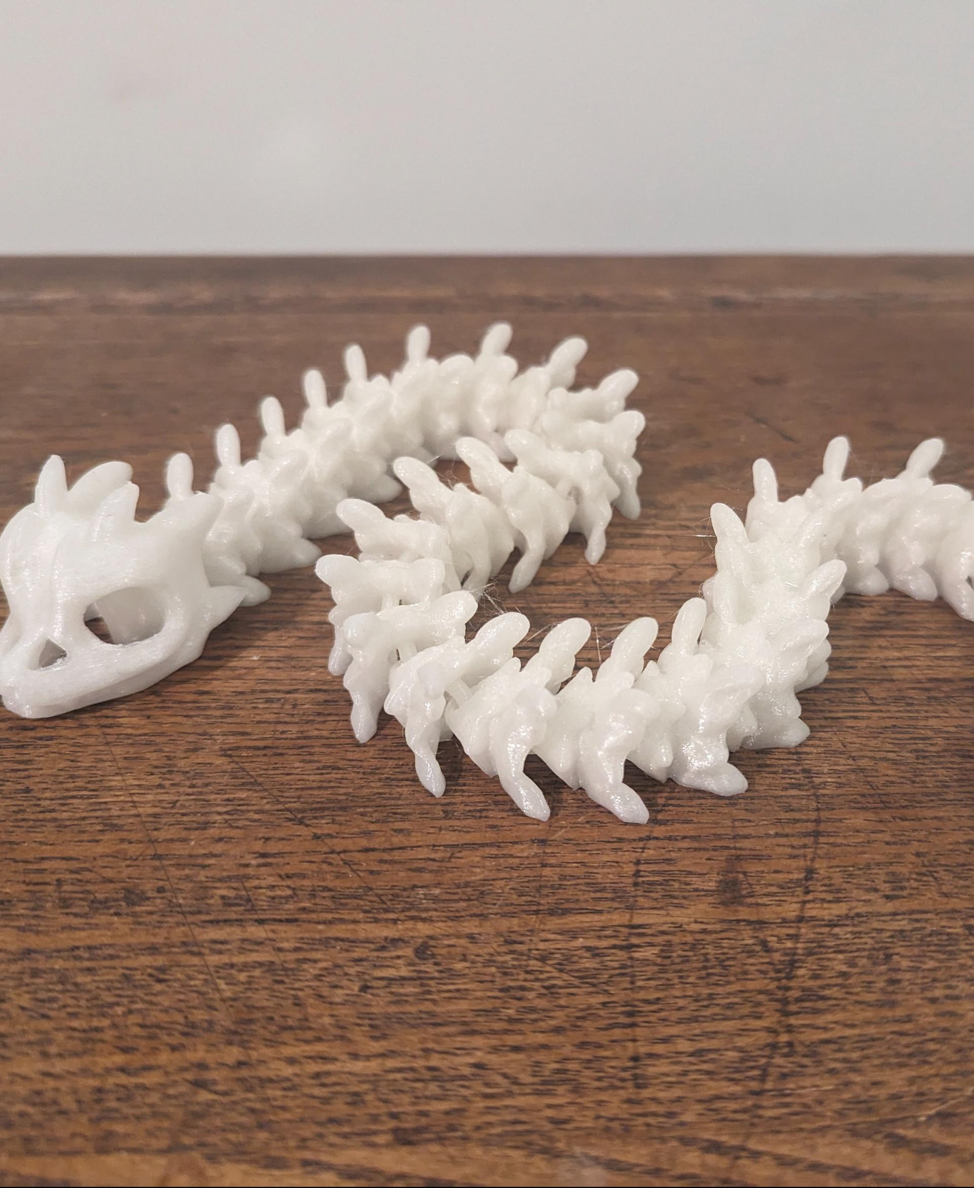 Extra Long Bony Basilisk - Articulated Snap-Flex Fidget (Medium Tightness Joints) - BonyBasilisk printed on the MK3S+ in @zyltech
 Hunted Embor (Glow in the dark orange.) - 3d model