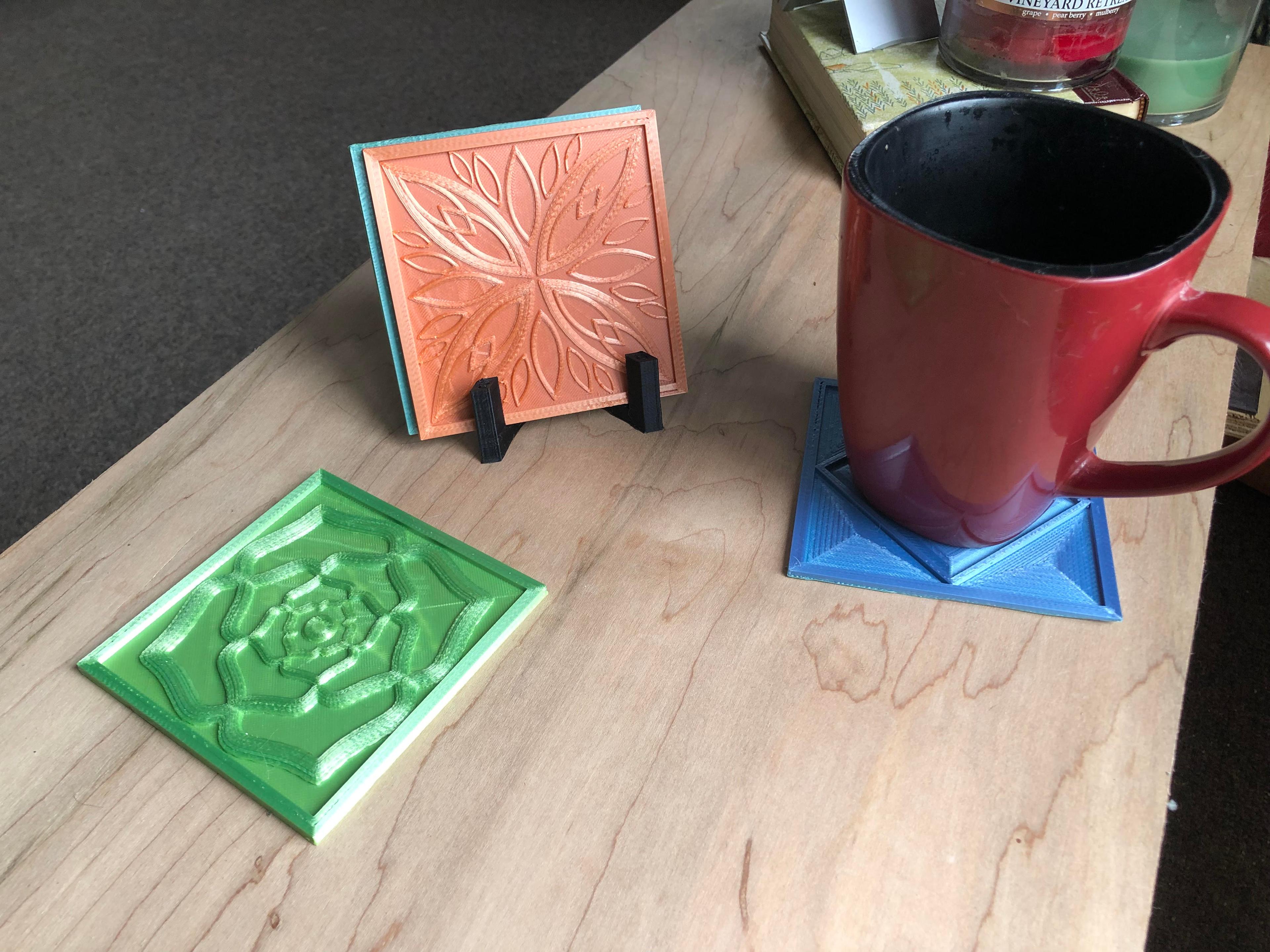 Set of 4 Coasters 3d model