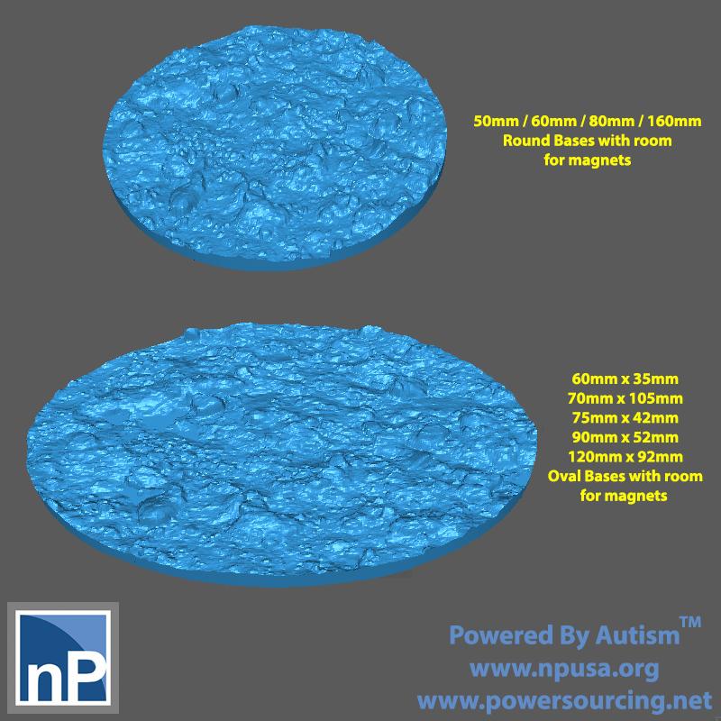 AOS Unit Trays / Bases - Muddy Rubble Slope 3d model