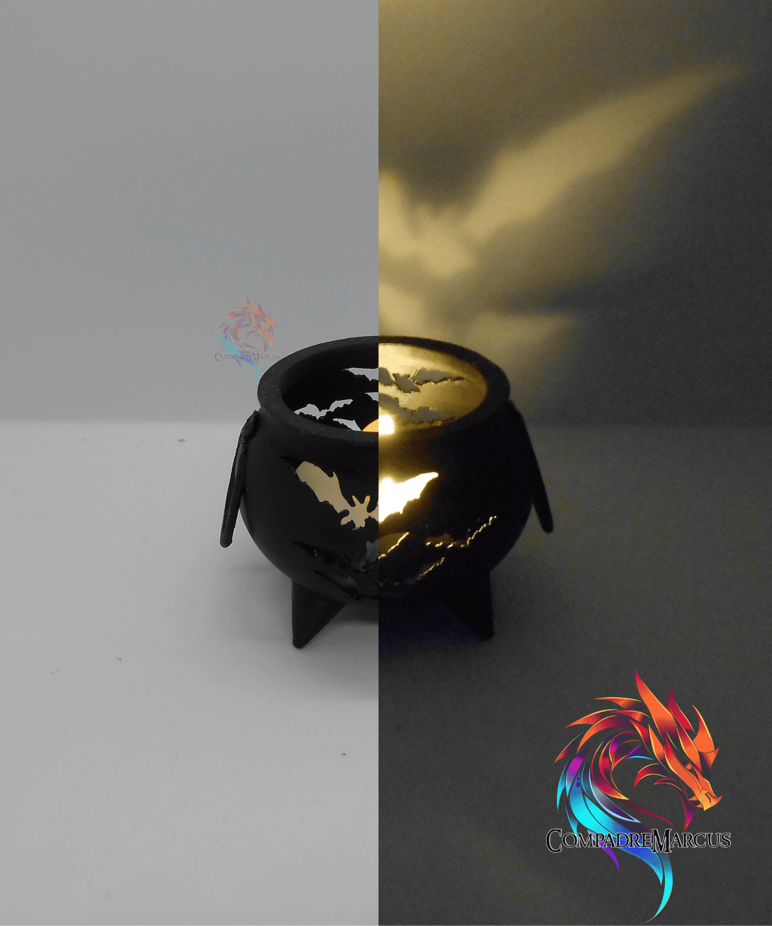 Mini Cauldron Tealight Holder 2 / 3mf included 3d model