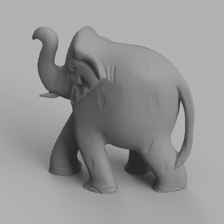 Elephant round 3d model