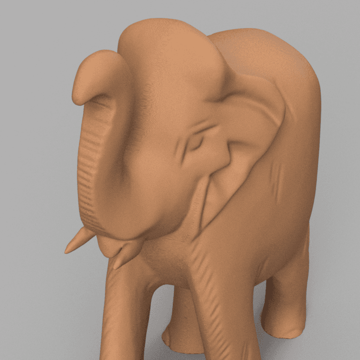 Elephant round 3d model