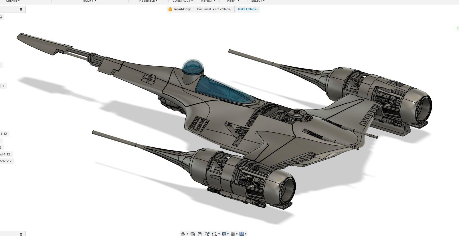 Mandalorian N-1 Starship 3d model