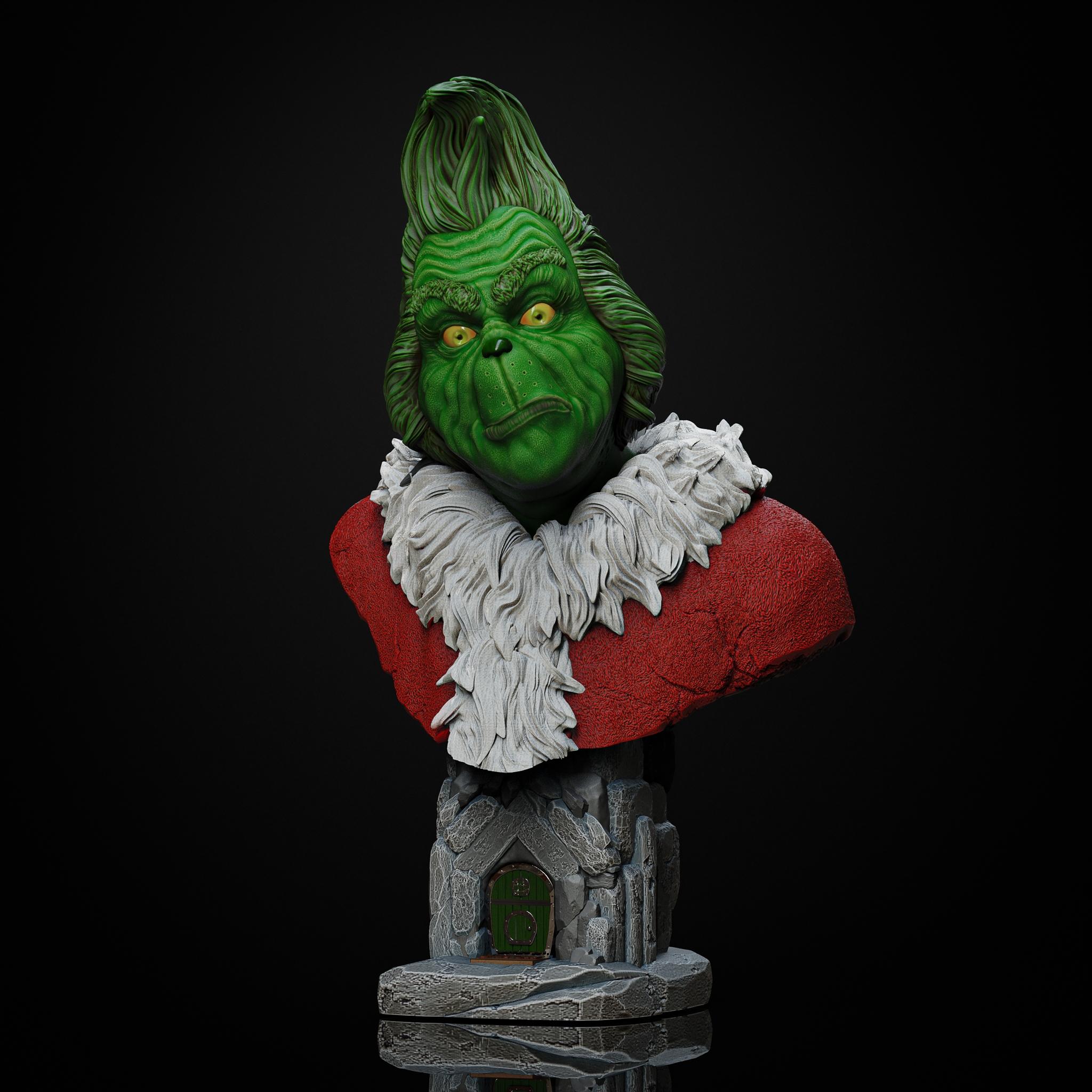 The Grinch bust - (Pre-Supported) 3d model