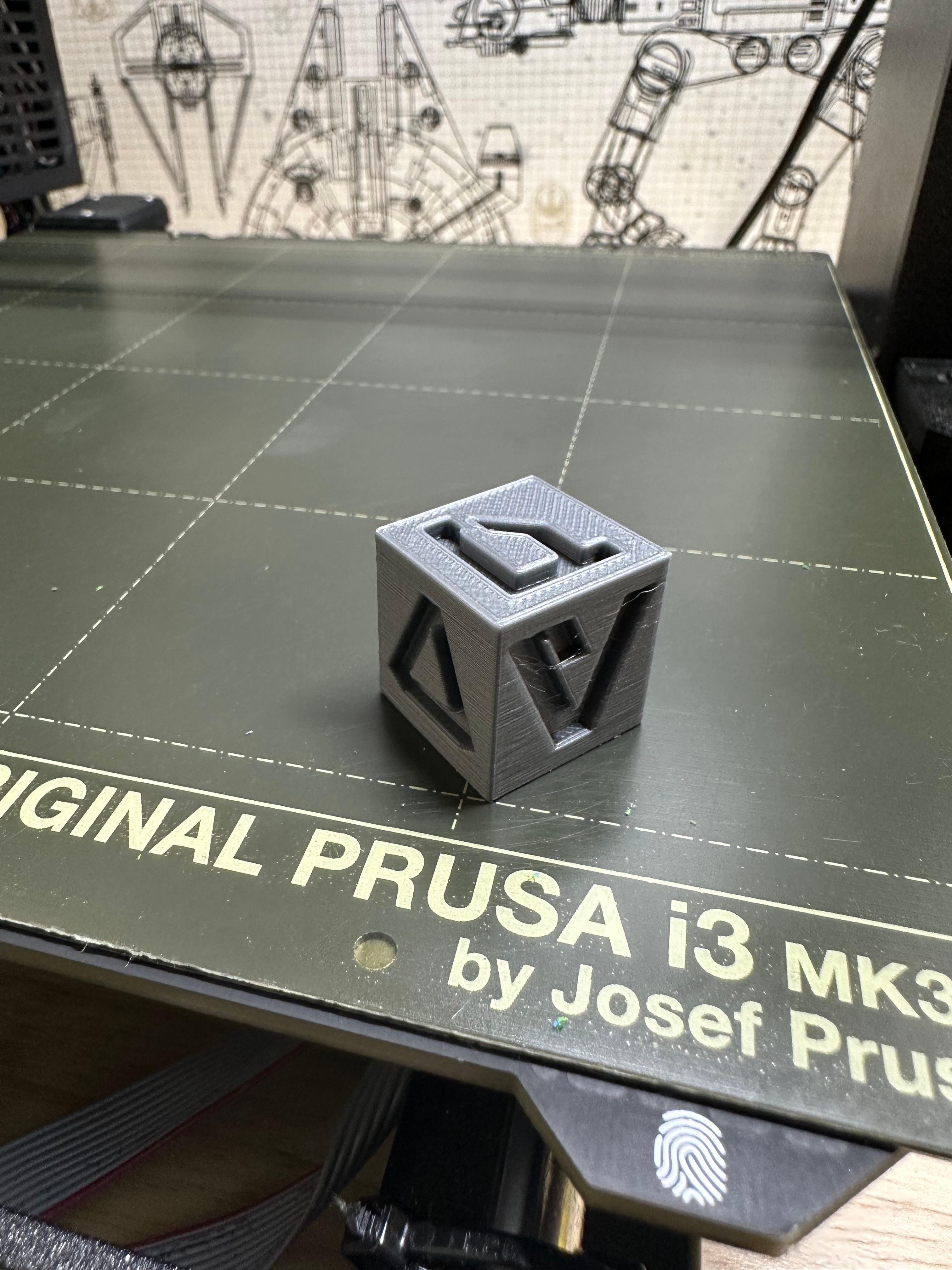 Aurebesh Calibration Cube 3d model