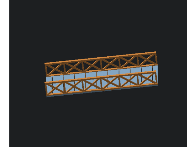 Model Bridge - Parametric (Customizable ) 3d model