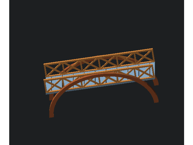 Model Bridge - Parametric (Customizable ) 3d model