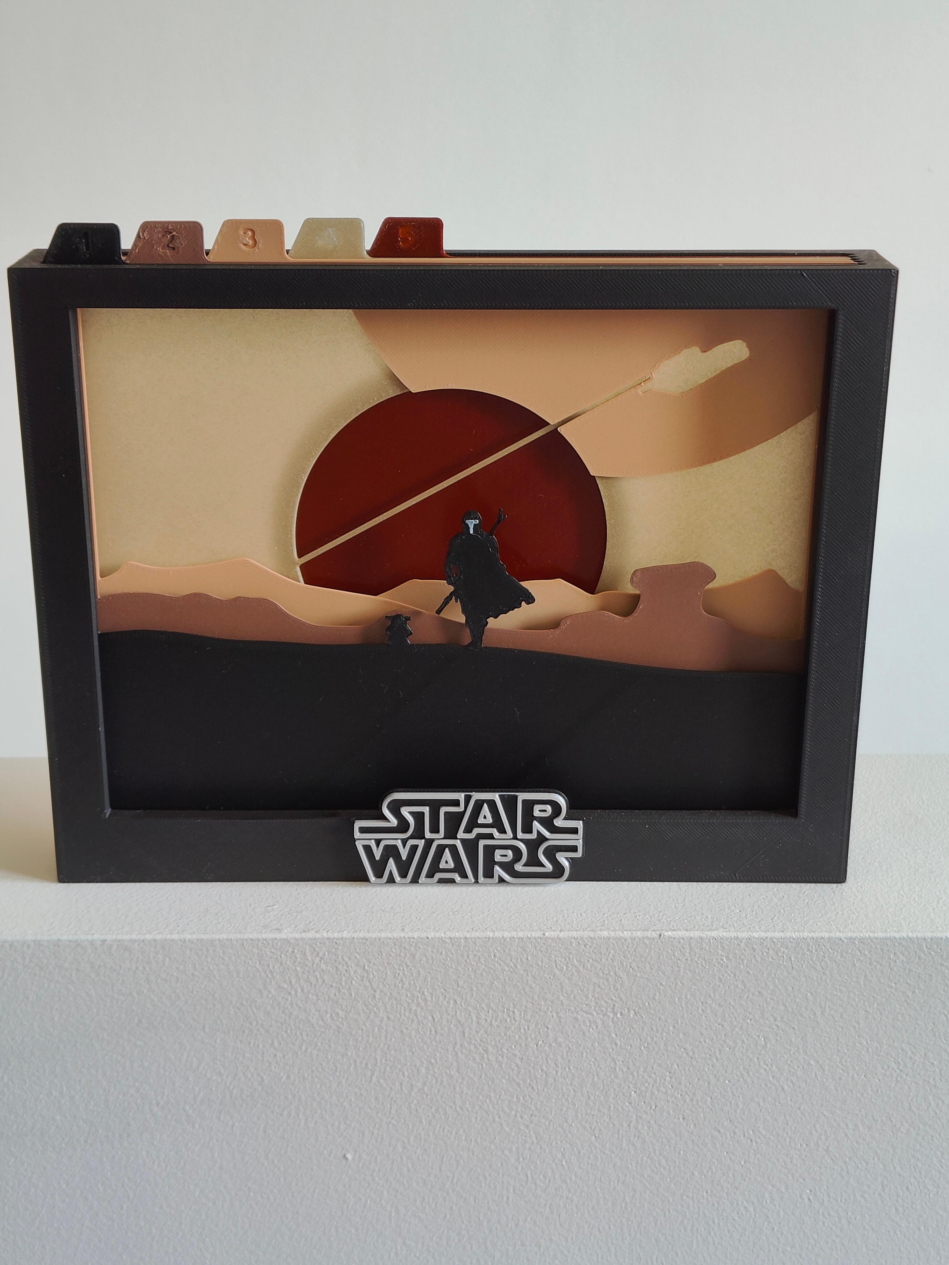 The Mandalorian Shadow Box (A) 3d model