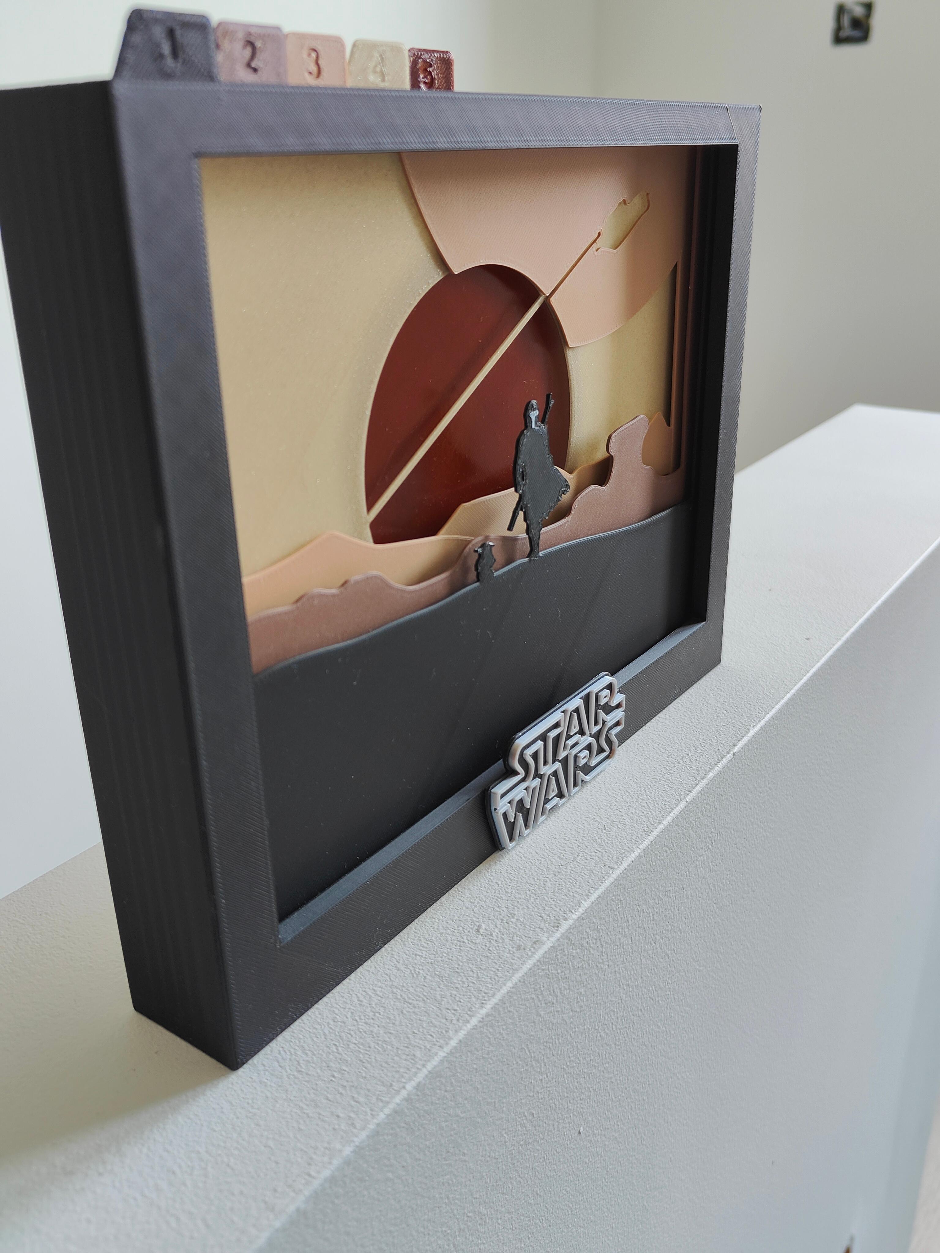 The Mandalorian Shadow Box (A) 3d model