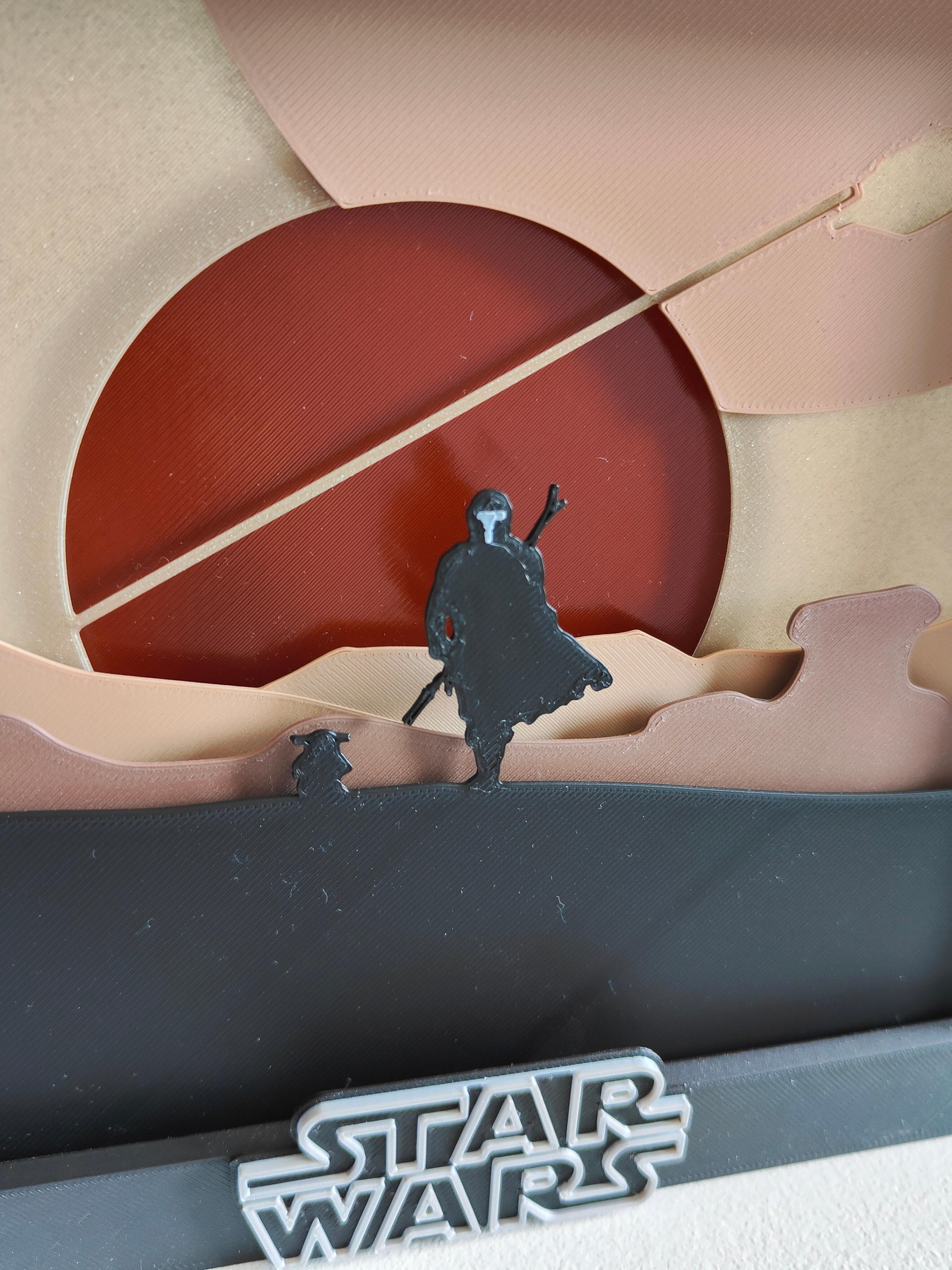 The Mandalorian Shadow Box (A) 3d model