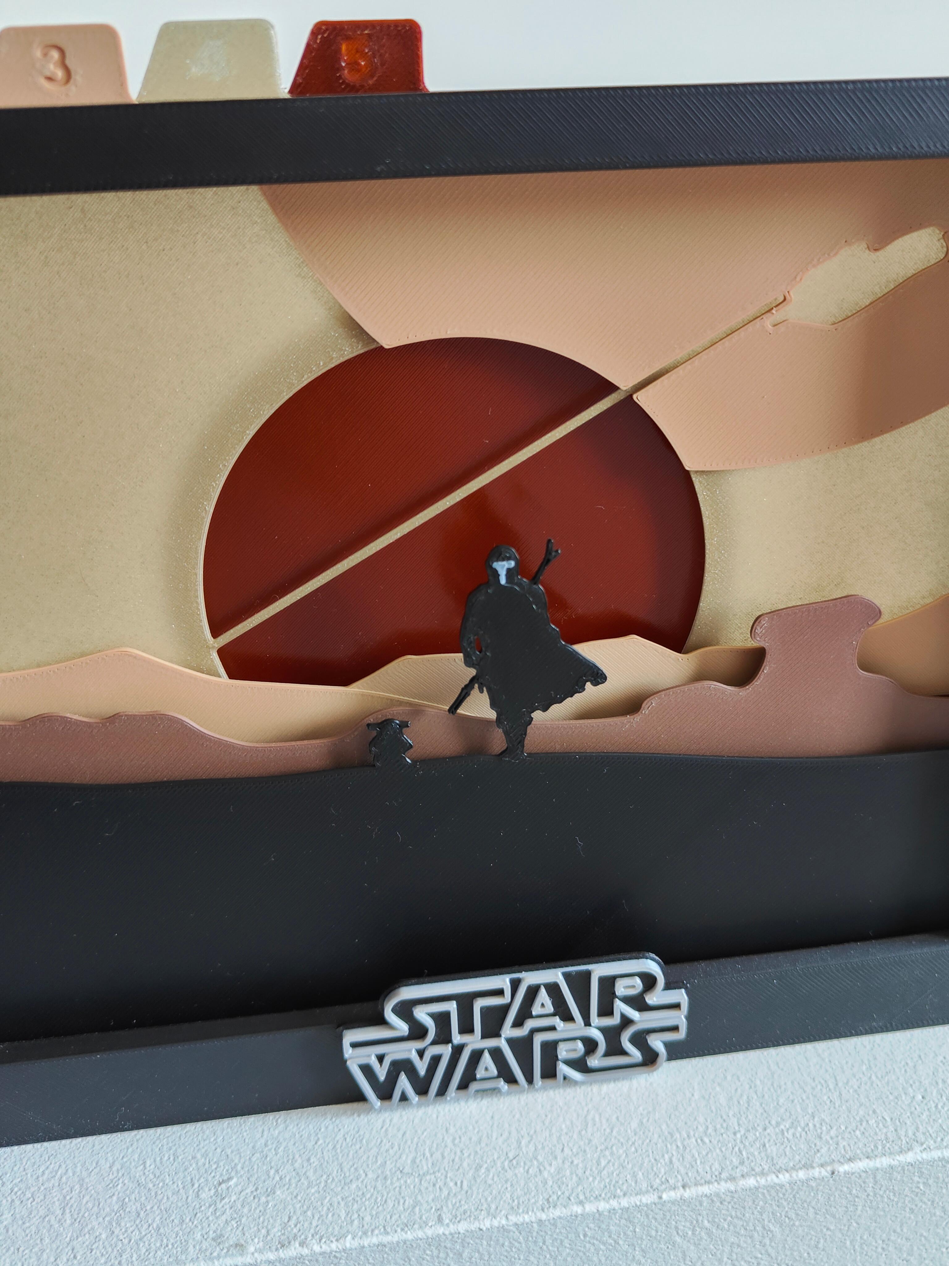 The Mandalorian Shadow Box (A) 3d model