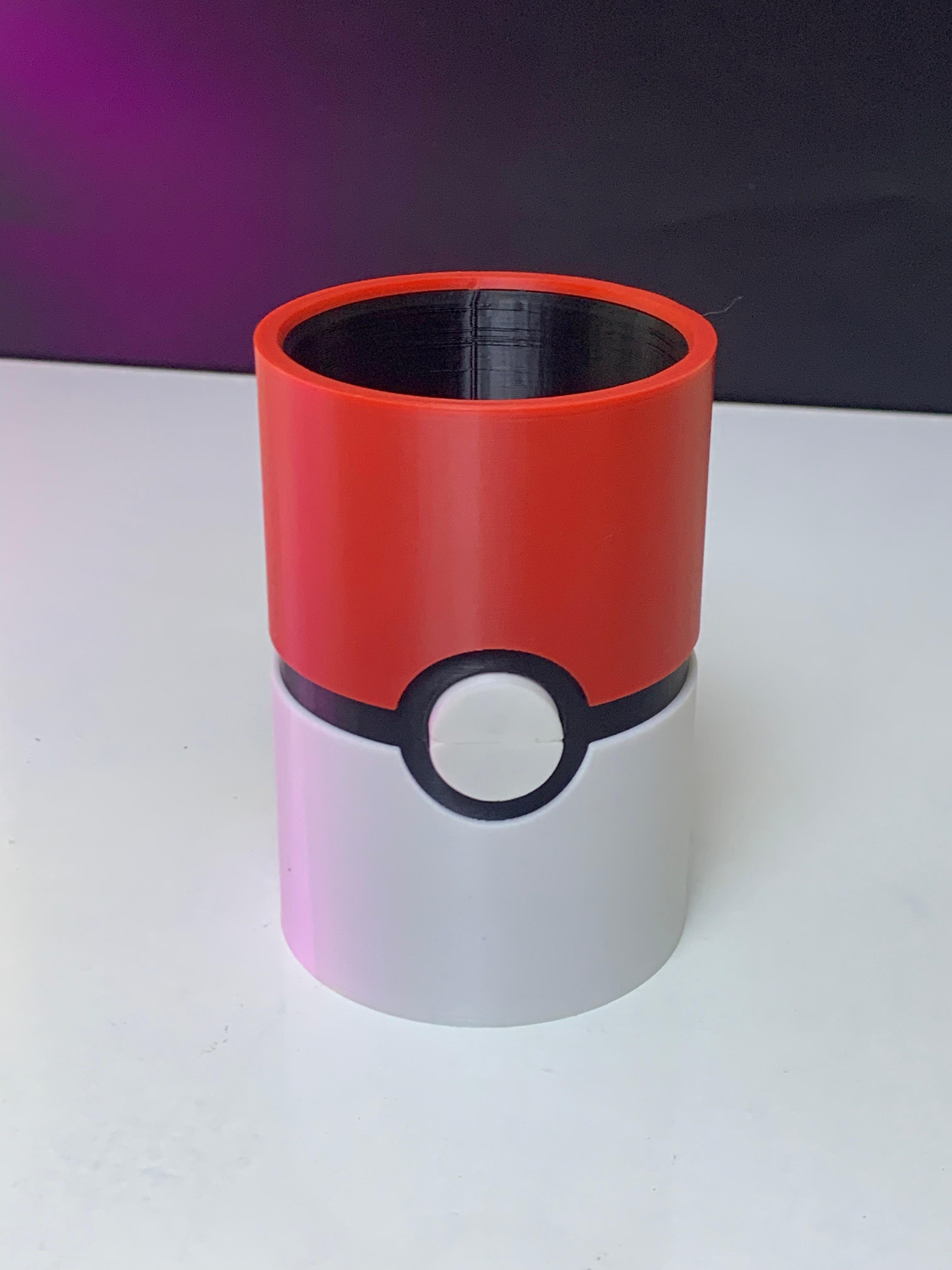 pokeball inspired can cup 3d model