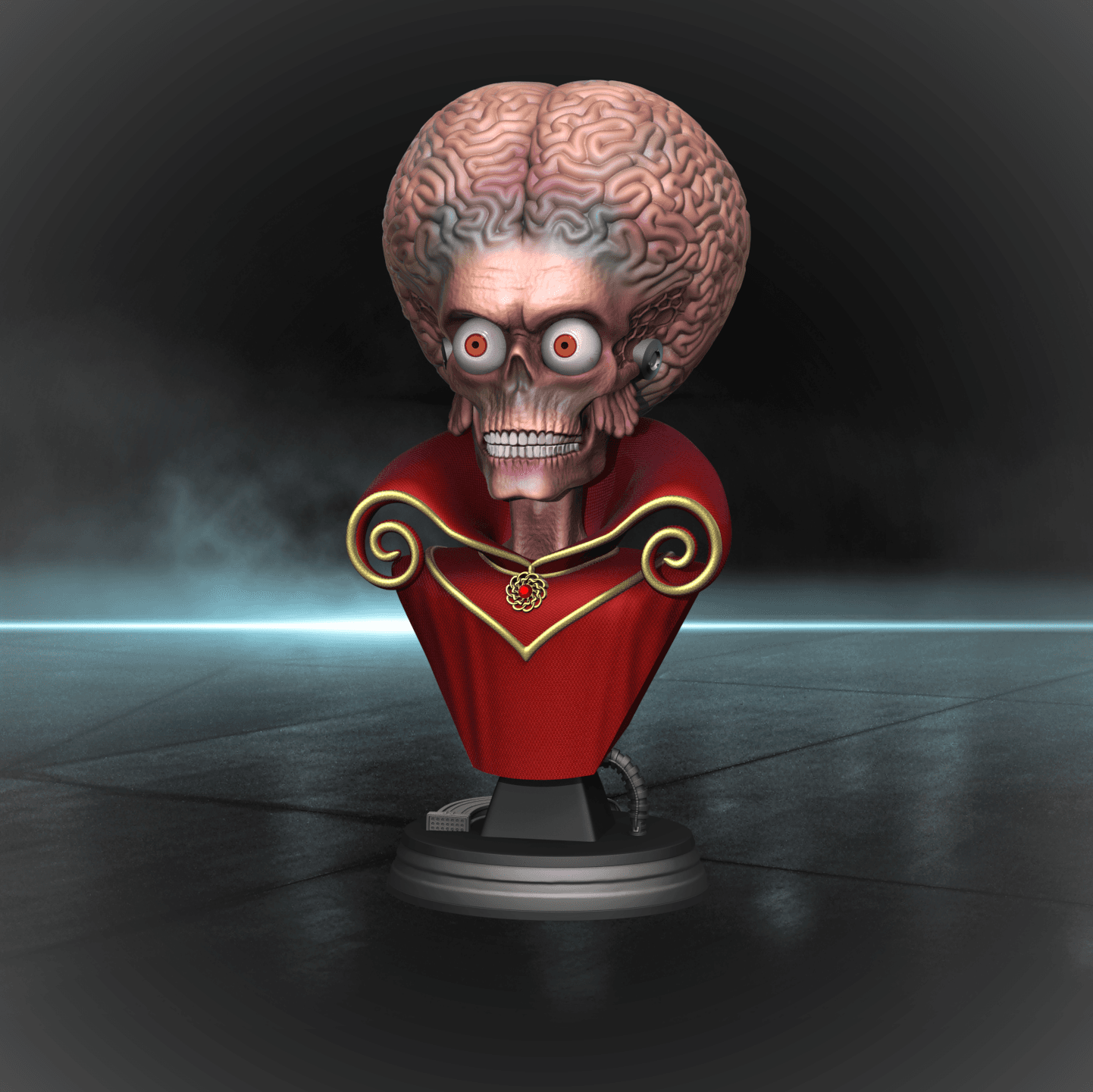 Supreme Martian Leader Bust -Mars Attacks! 3d model