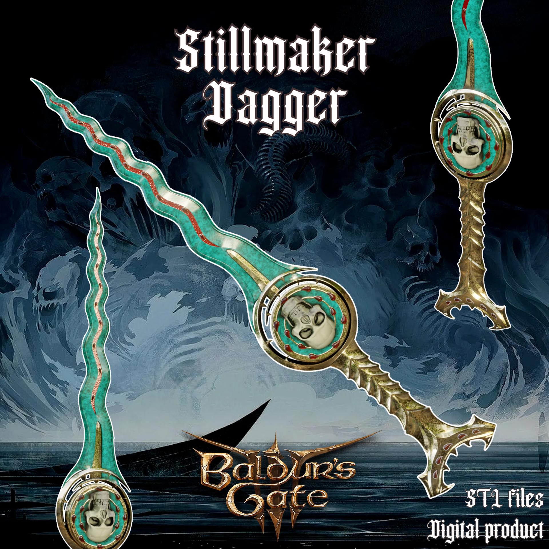 FANTASY STILLMAKER DAGGER BALDURS GATE 3 3d model