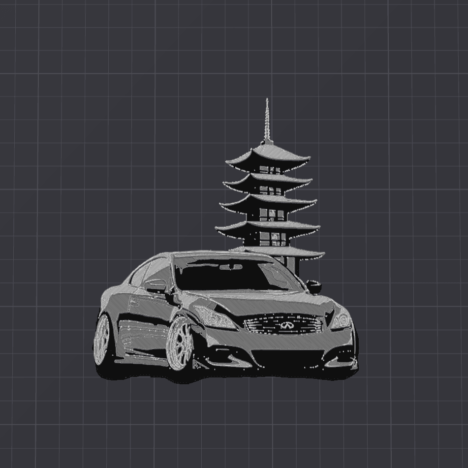 Monochrome G37 Magnet 3d model