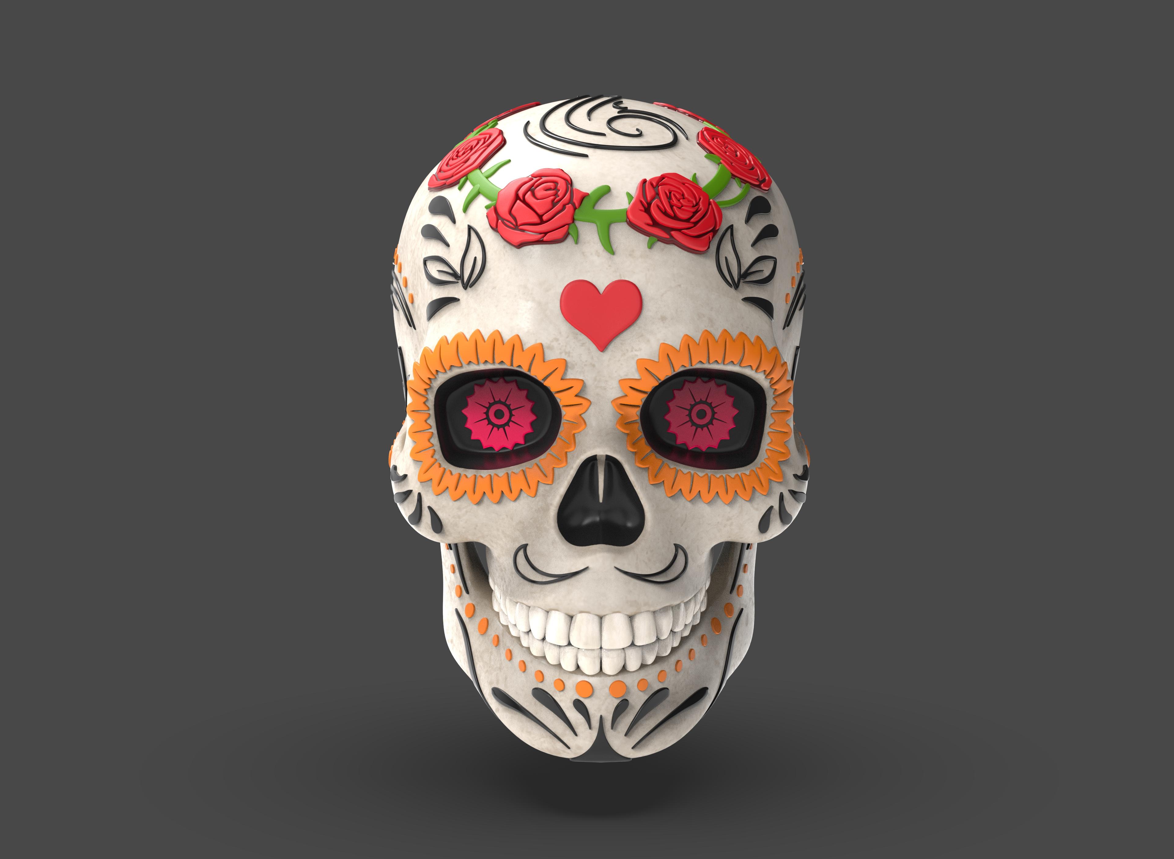 Dia de Los Muertos Skull 3d model