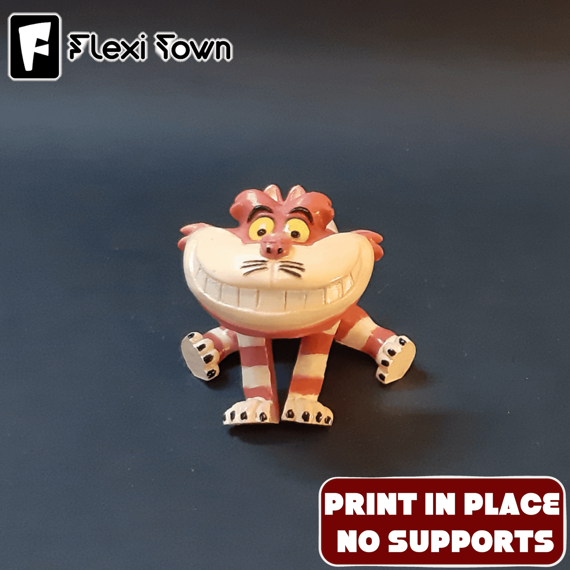 Flexi Print-in-Place Cheshire Cat 3d model