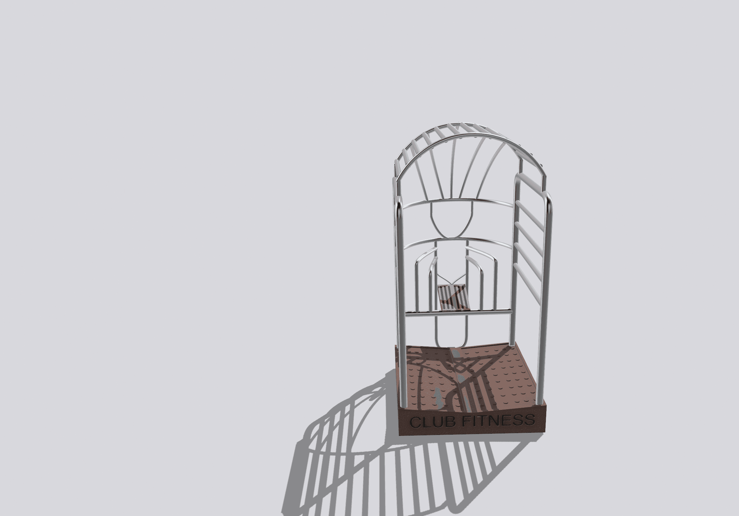 Gym cage stretching.step 3d model