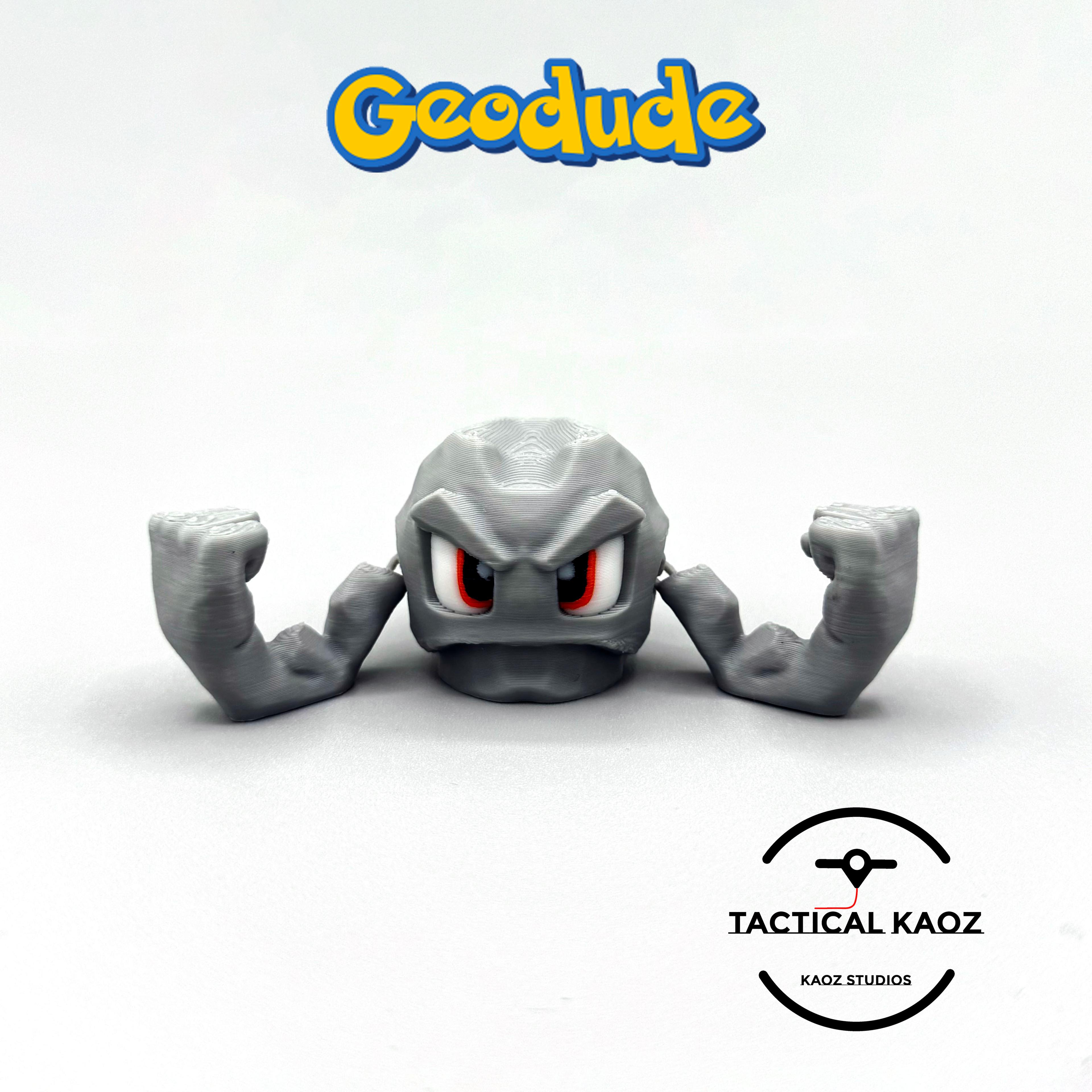 Geodude Pokemon Articulating Arms 3d model