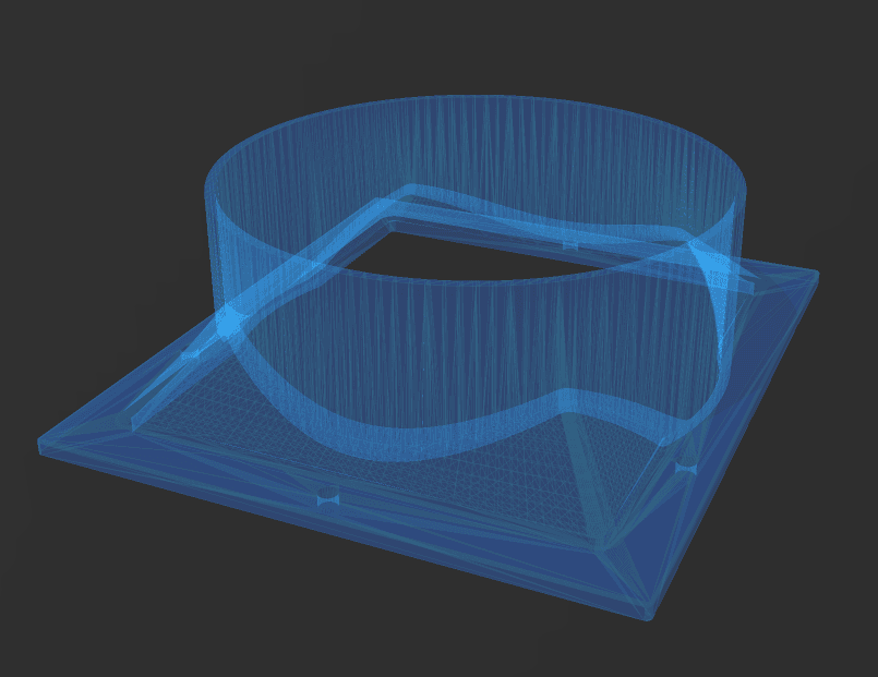 Bambu X1C Vent Adapter 3d model