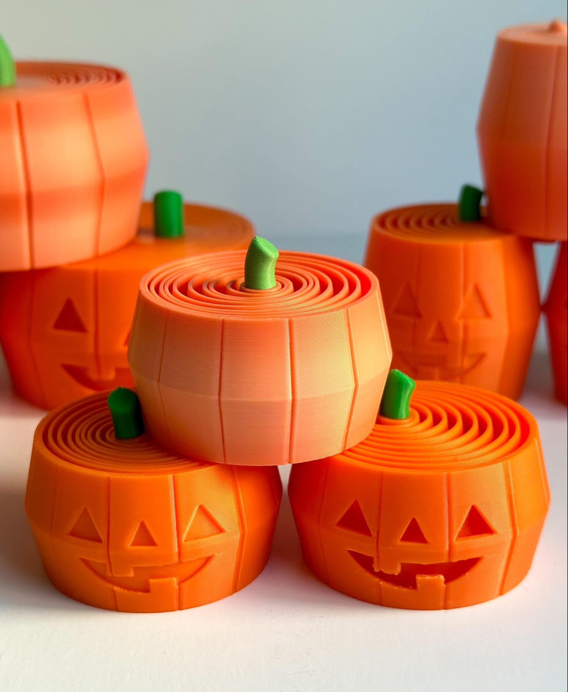 Pumpkin & Jack O'Latern Layered Fidget (3 Styles in 3 Sizes = 9 total) 3d model