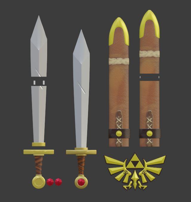 SWORD OF THE HERO FROM ZELDA TEARS OF THE KINGDOM 3d model