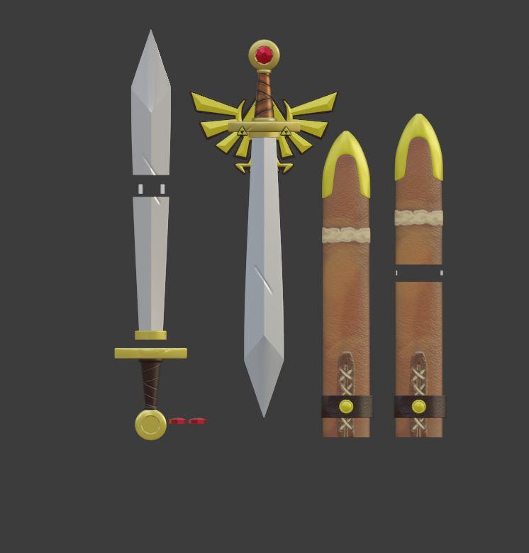 SWORD OF THE HERO FROM ZELDA TEARS OF THE KINGDOM 3d model