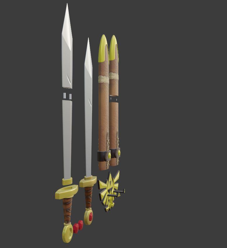 SWORD OF THE HERO FROM ZELDA TEARS OF THE KINGDOM 3d model