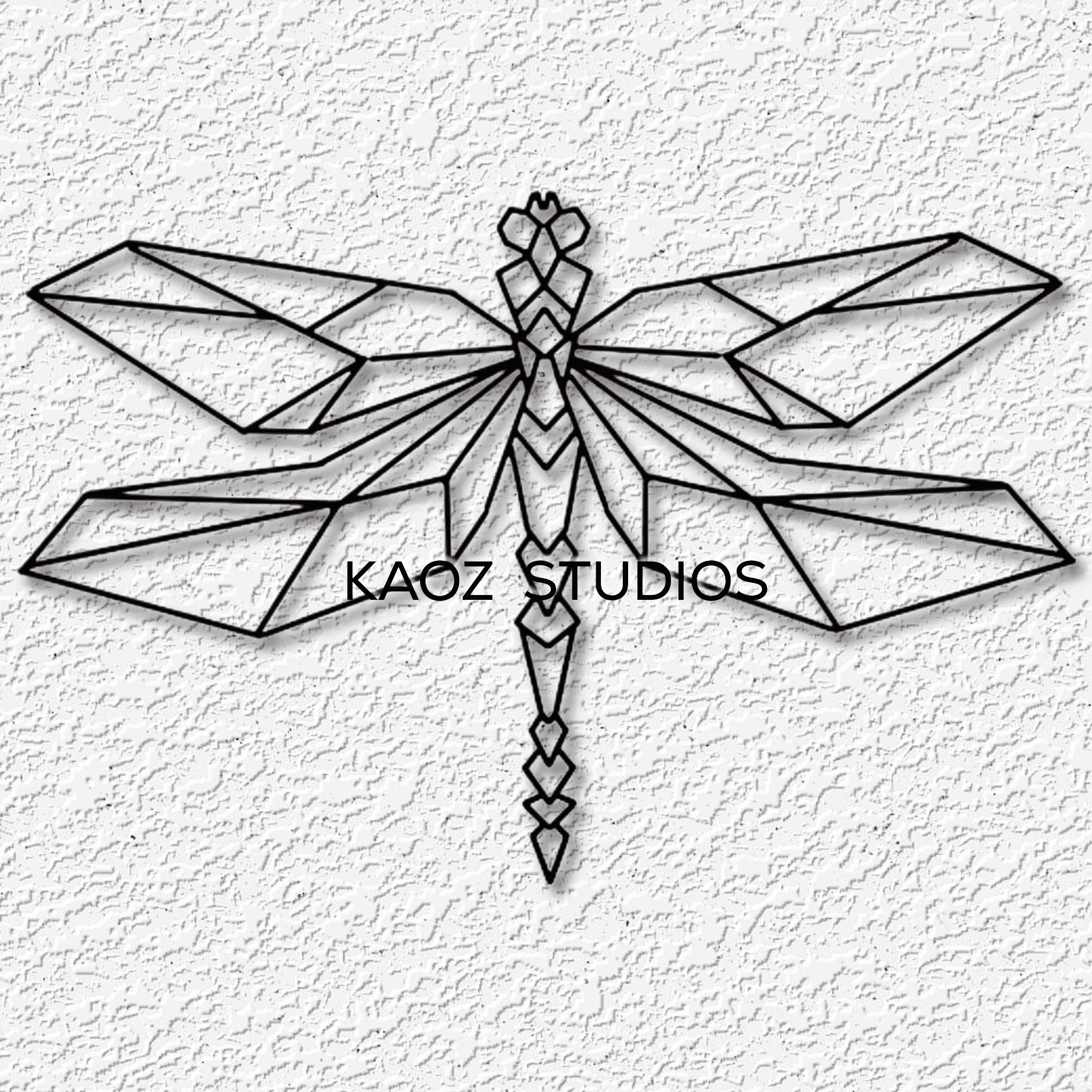 geometric dragonfly wall art geo dragon fly wall decor low poly 3d model