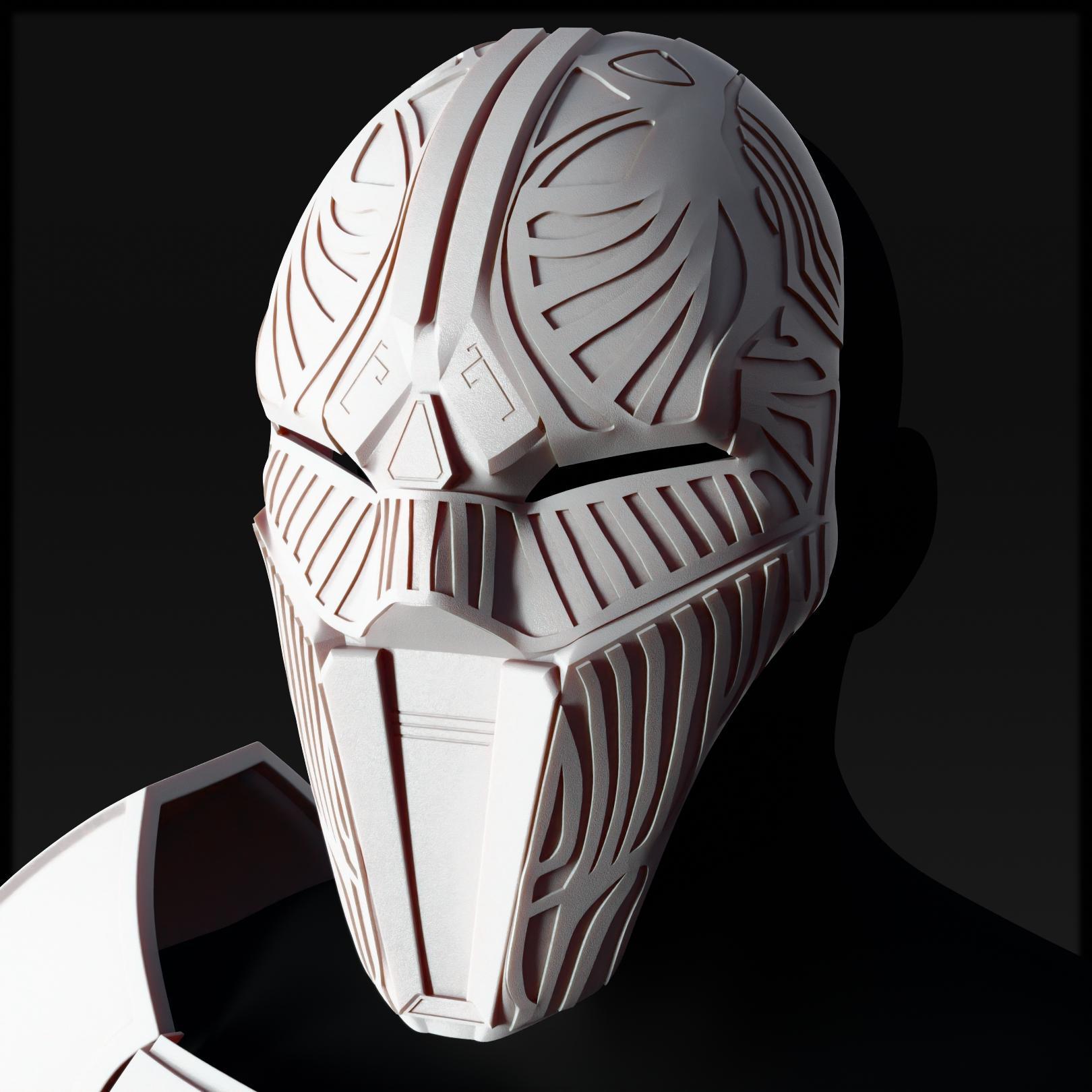 Sith Warrior 3D Model - Multi-Part Star Wars Cosplay Armor 3d model