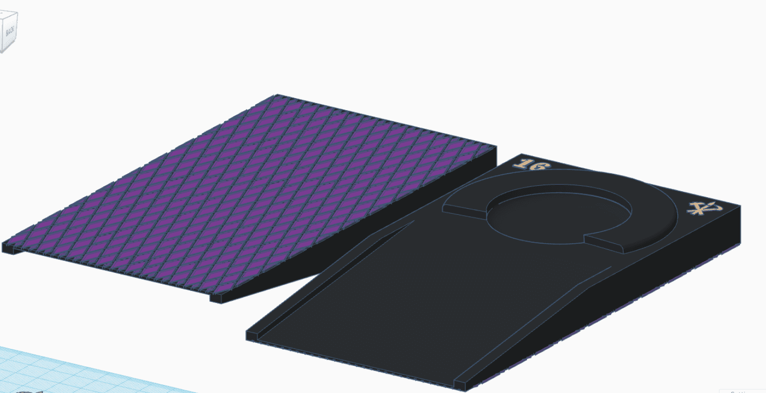 Floor leveling ramps for furniture/machinery 3d model