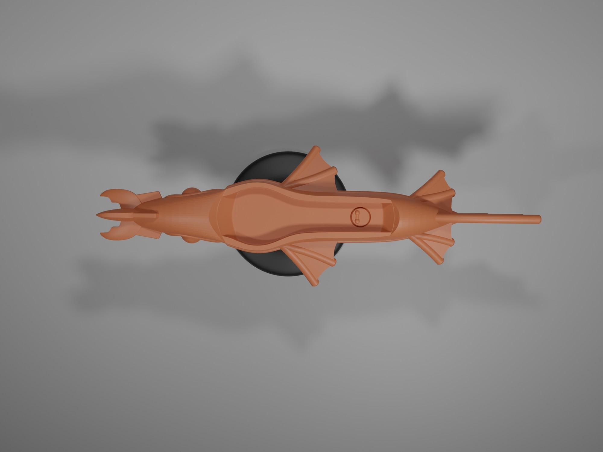 Lamprey Ship Spelljammer Miniature from DnD 3d model