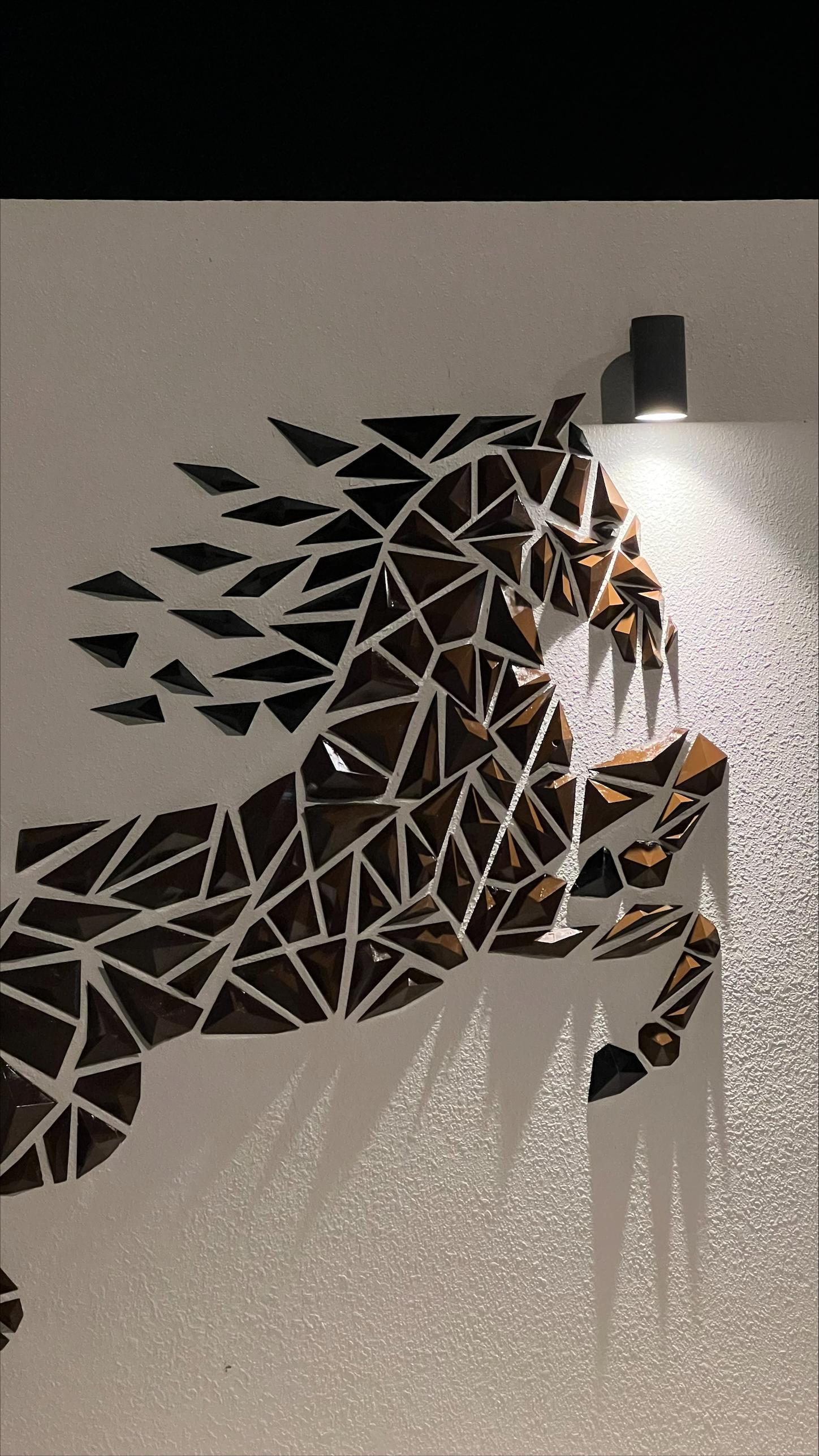 Geometric Horse wall art 3d model