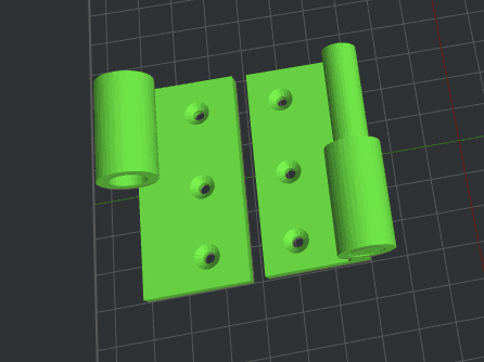 Reinforced hinge 3d model