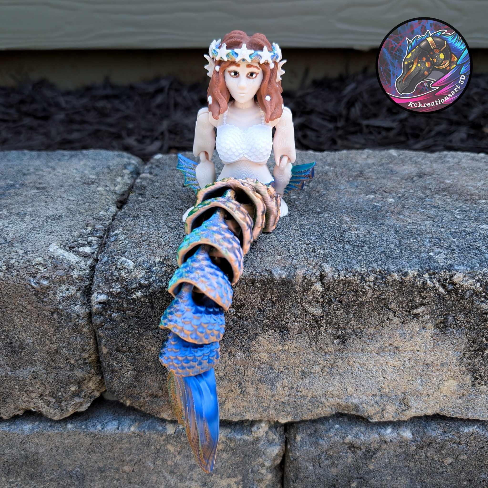 Flexi Tiny Mermaid and Mini Mermaid 3d model