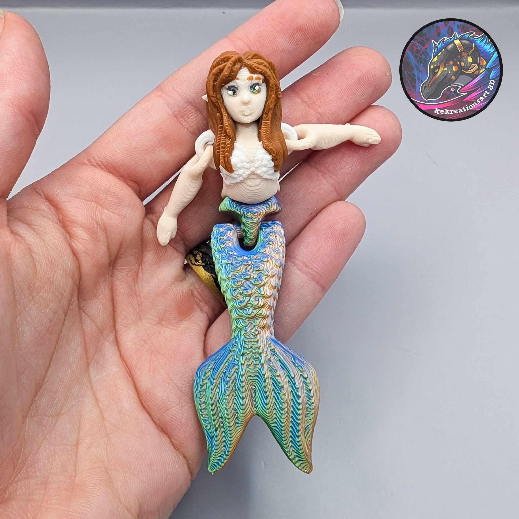 Flexi Tiny Mermaid and Mini Mermaid 3d model