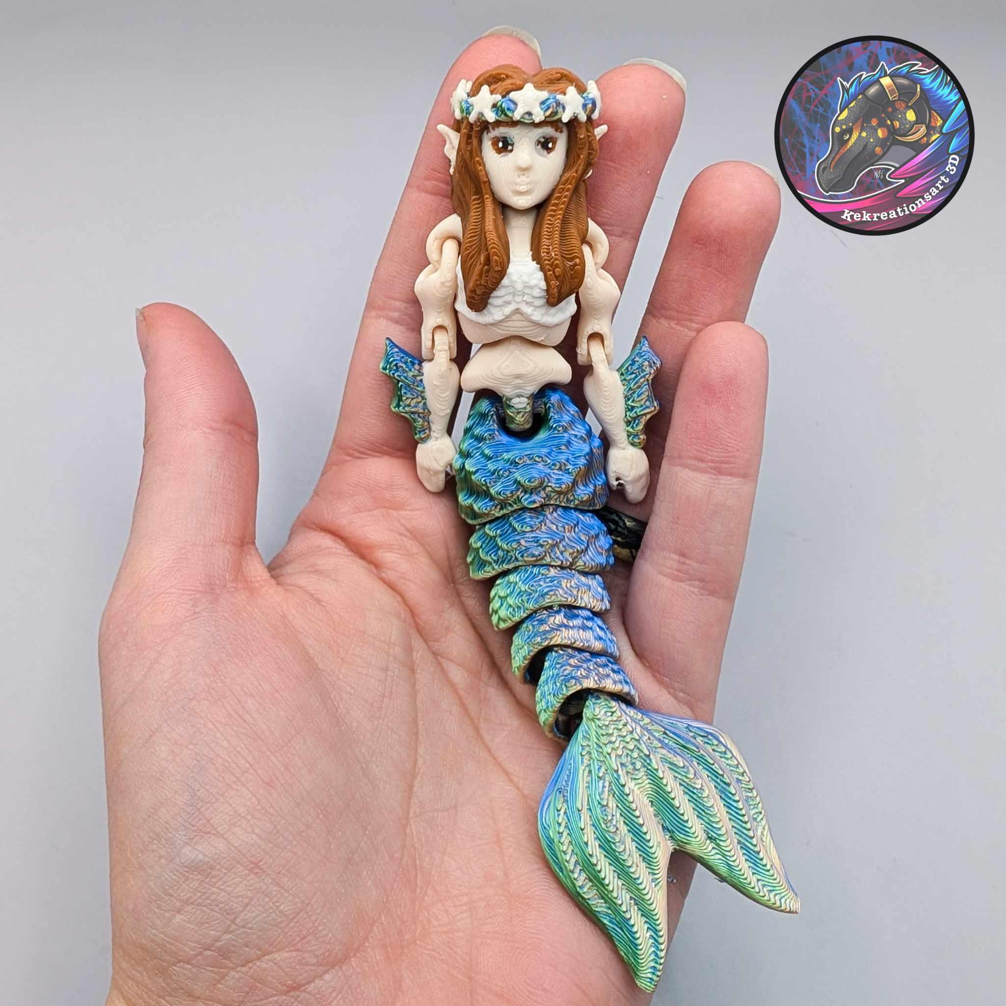 Flexi Tiny Mermaid and Mini Mermaid 3d model