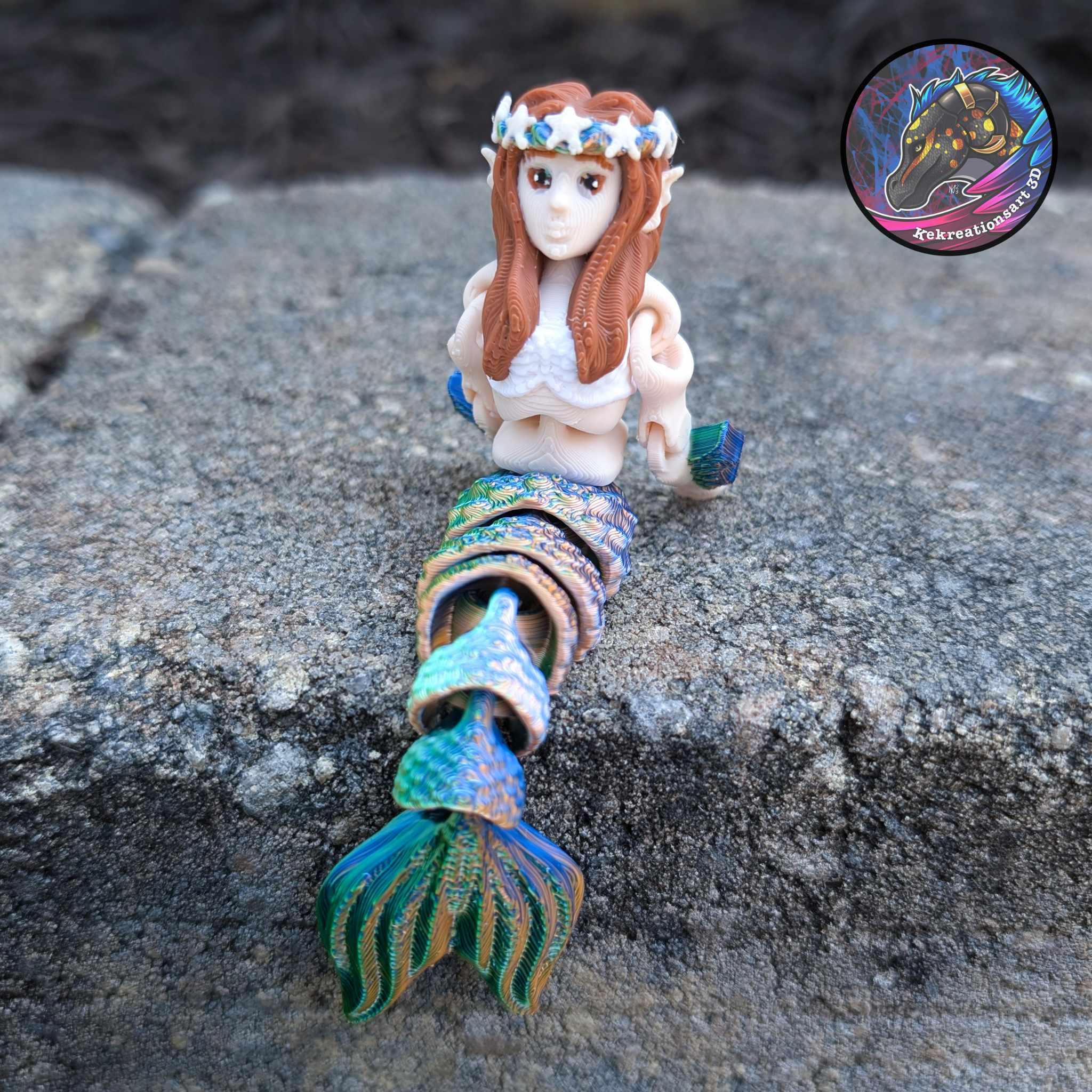 Flexi Tiny Mermaid and Mini Mermaid 3d model