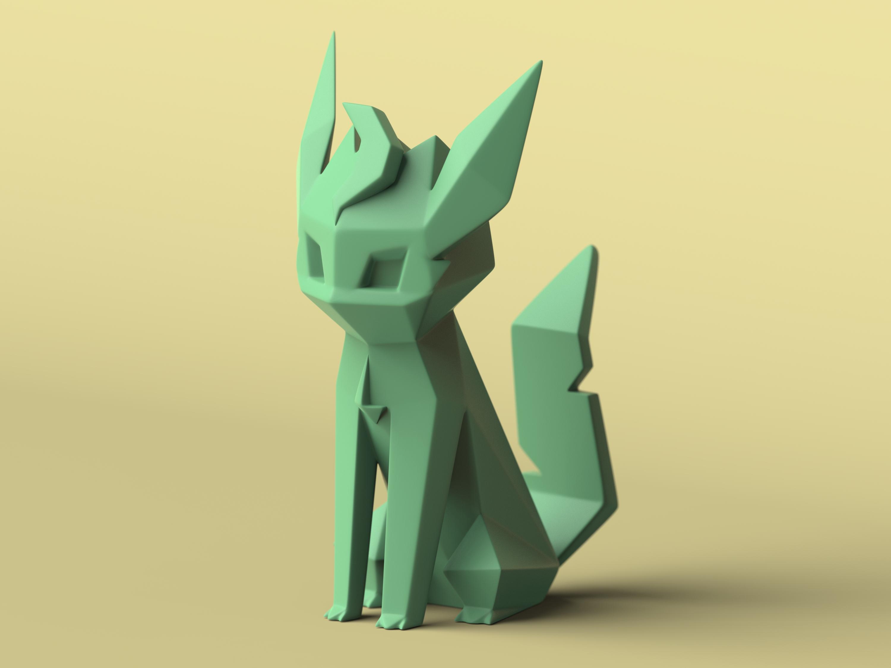 Low-poly Leafeon 3d model