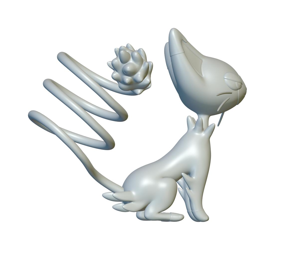 Pokemon Glameow #431 - Optimized for 3D Printing 3d model