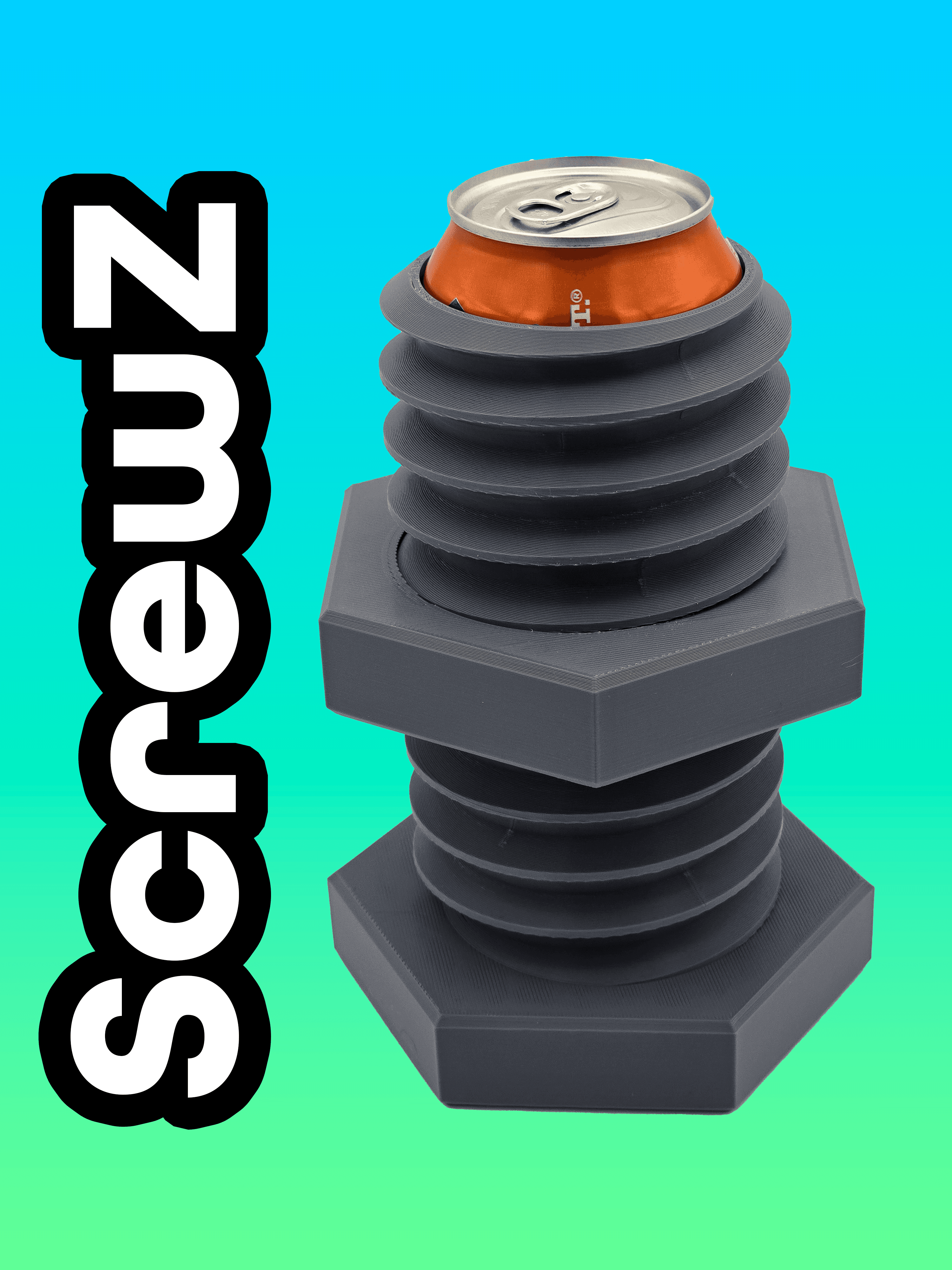 ScrewZ Koozie - The Functional Screw Can Koozie 3d model