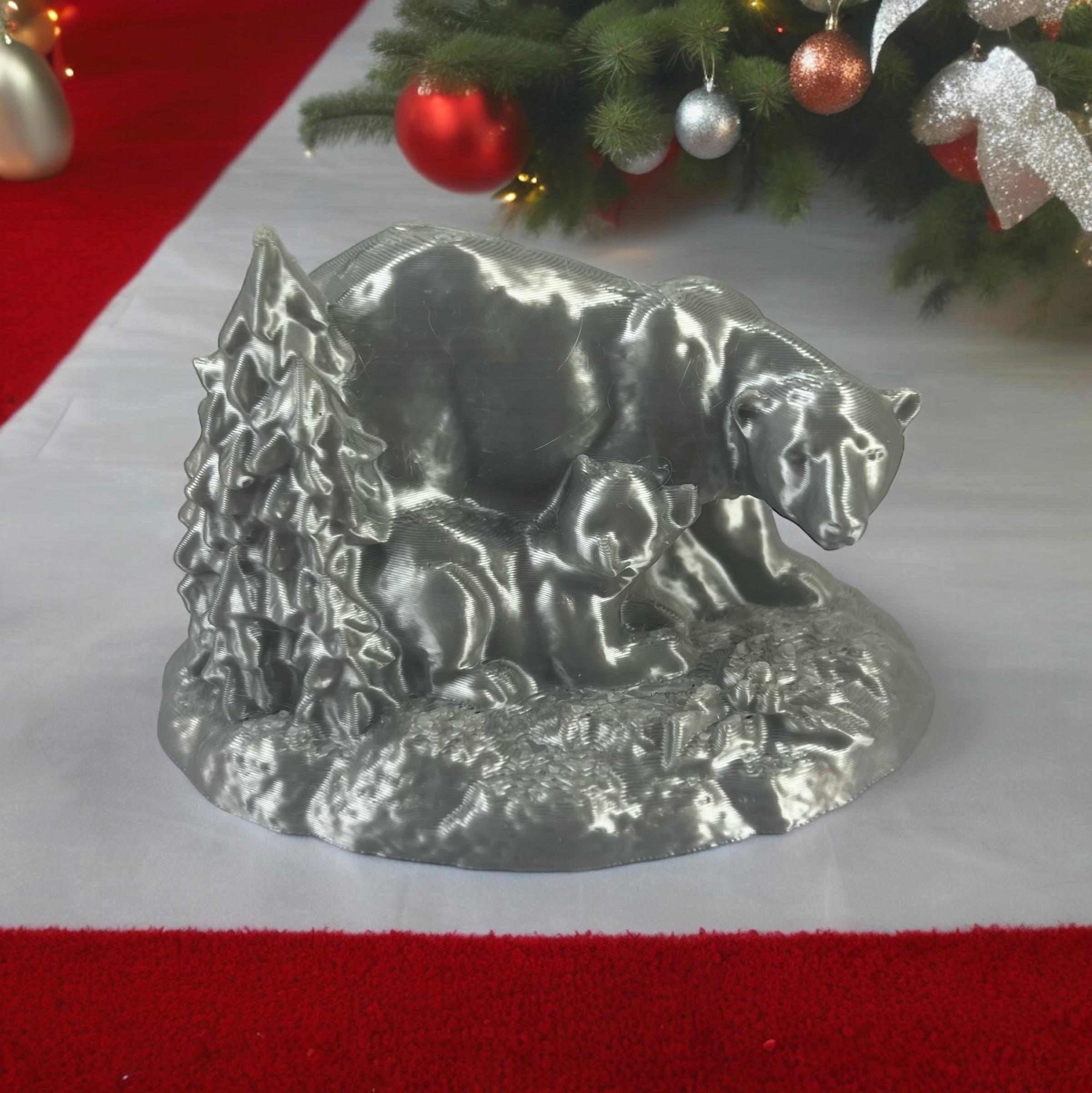 Christmas polar bear 3d model